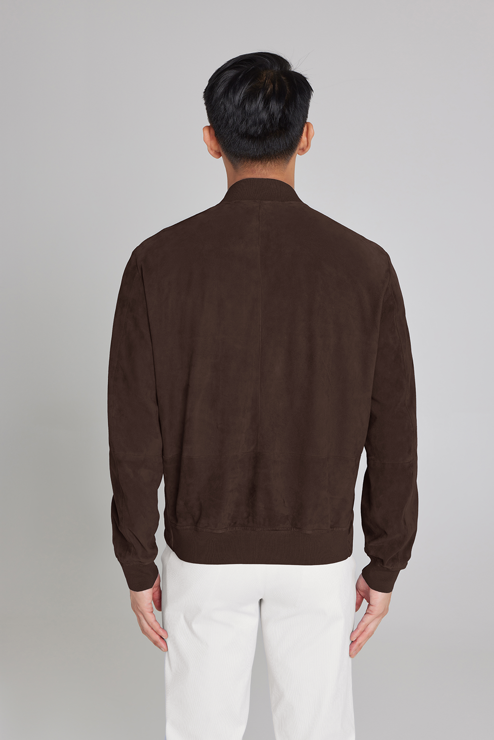 Alt view 5 Barclay Suede Bomber Jacket In Choclate
