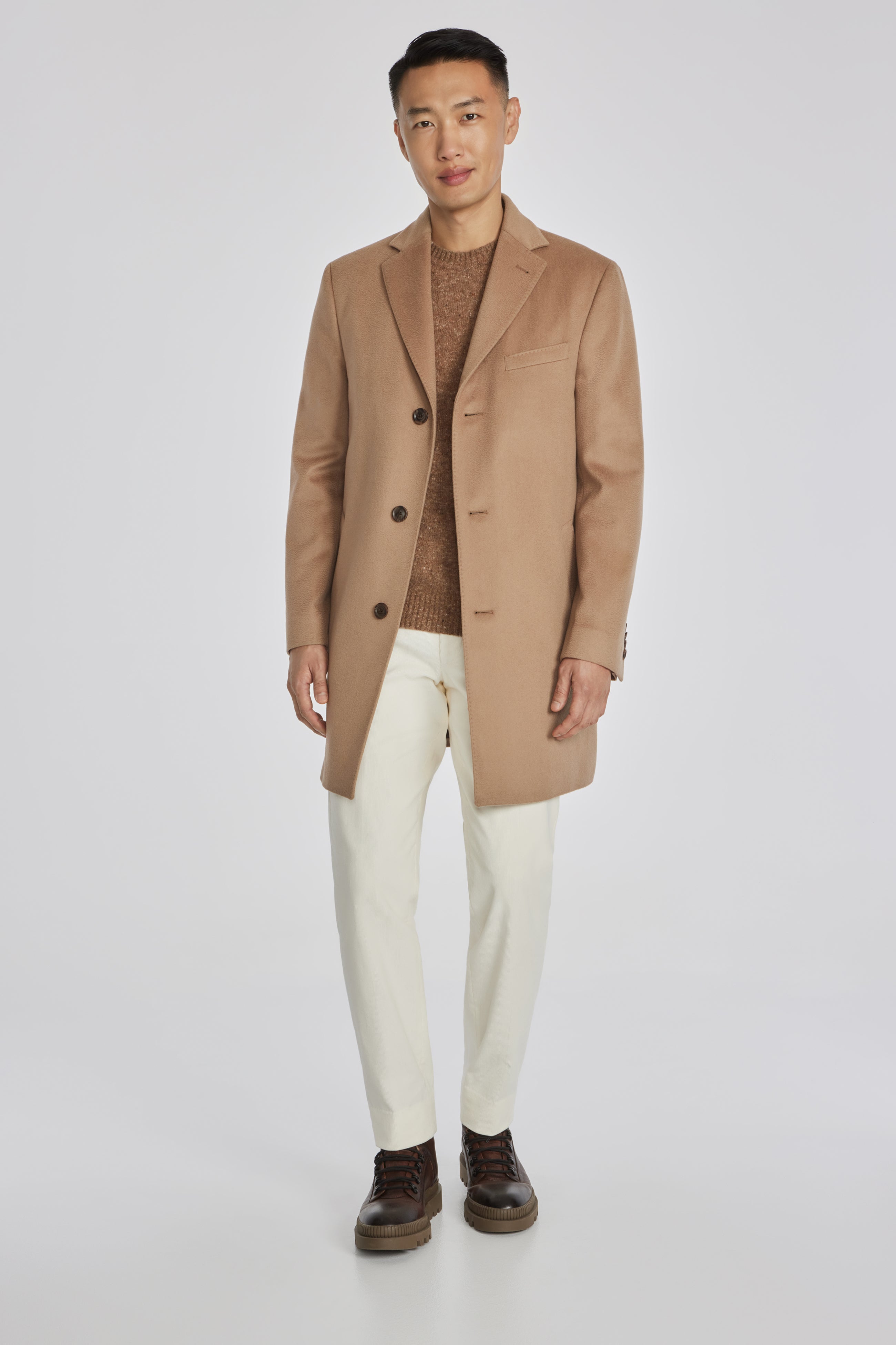 Alt view Wesley Wool and Cashmere Overcoat in Camel