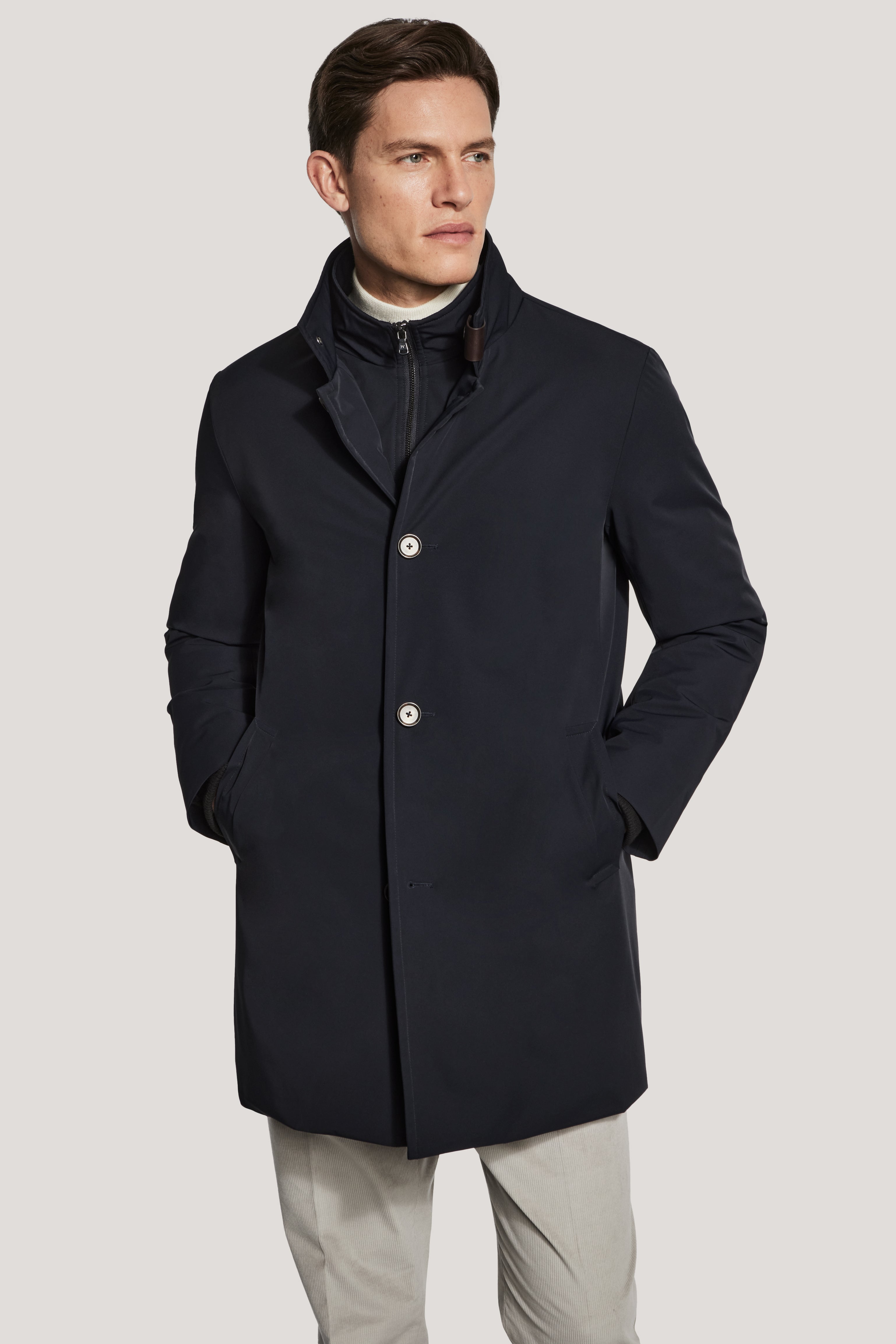 Alt view Navy Car Coat