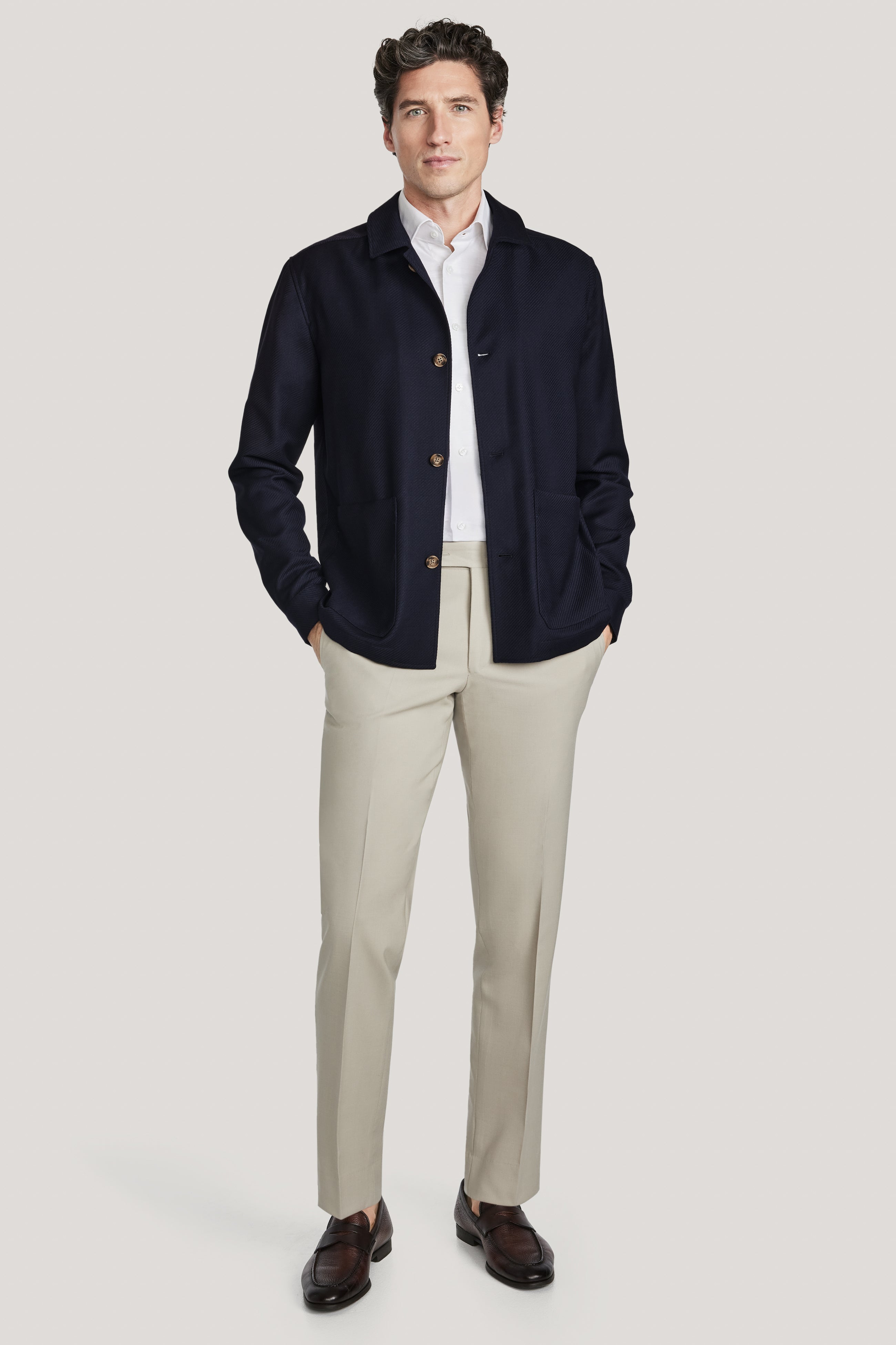 Callum Dark Navy Shirt Jacket – Jack Victor