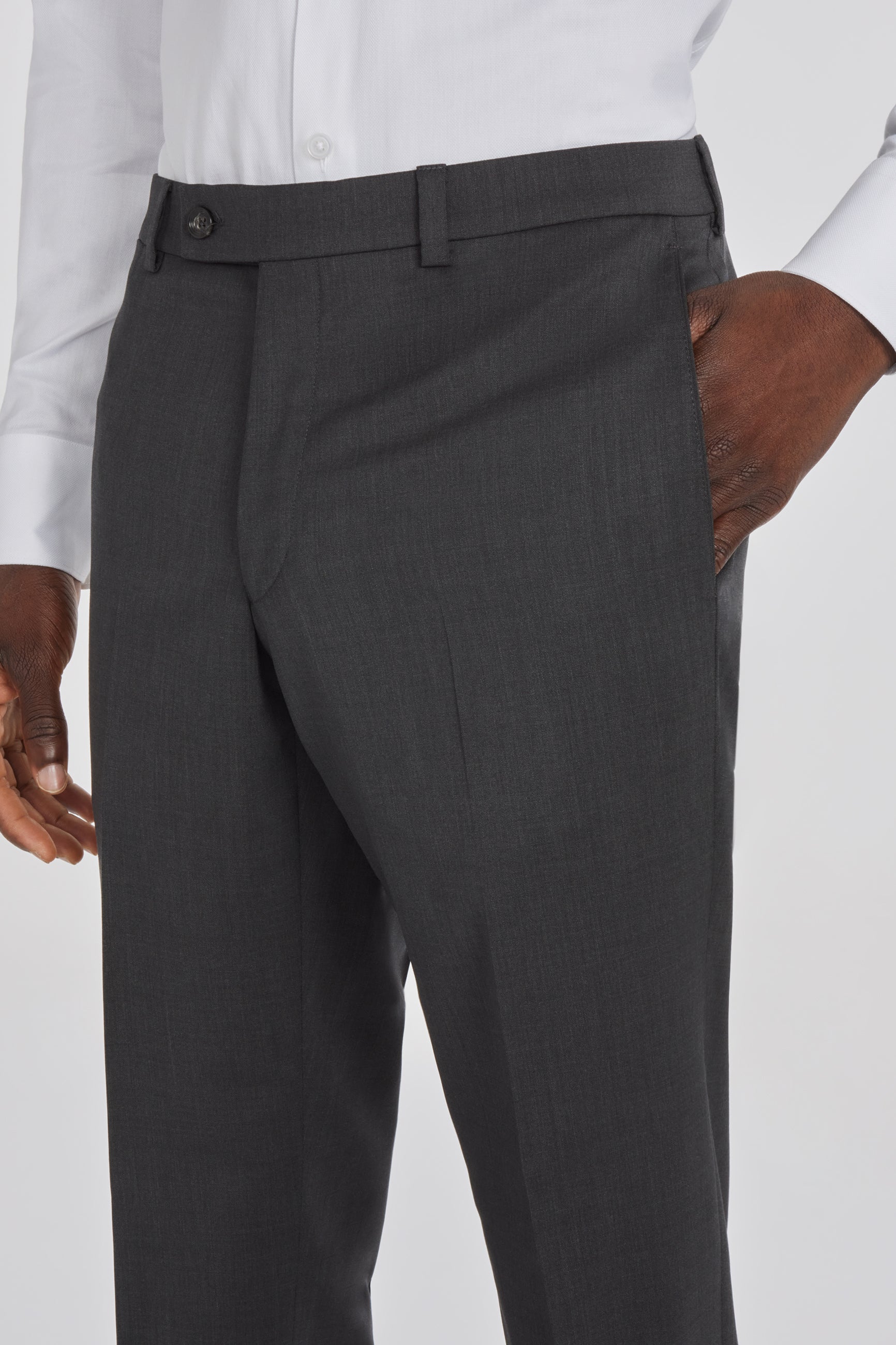 Charcoal Solid Payne Wool Suit Separate Trouser