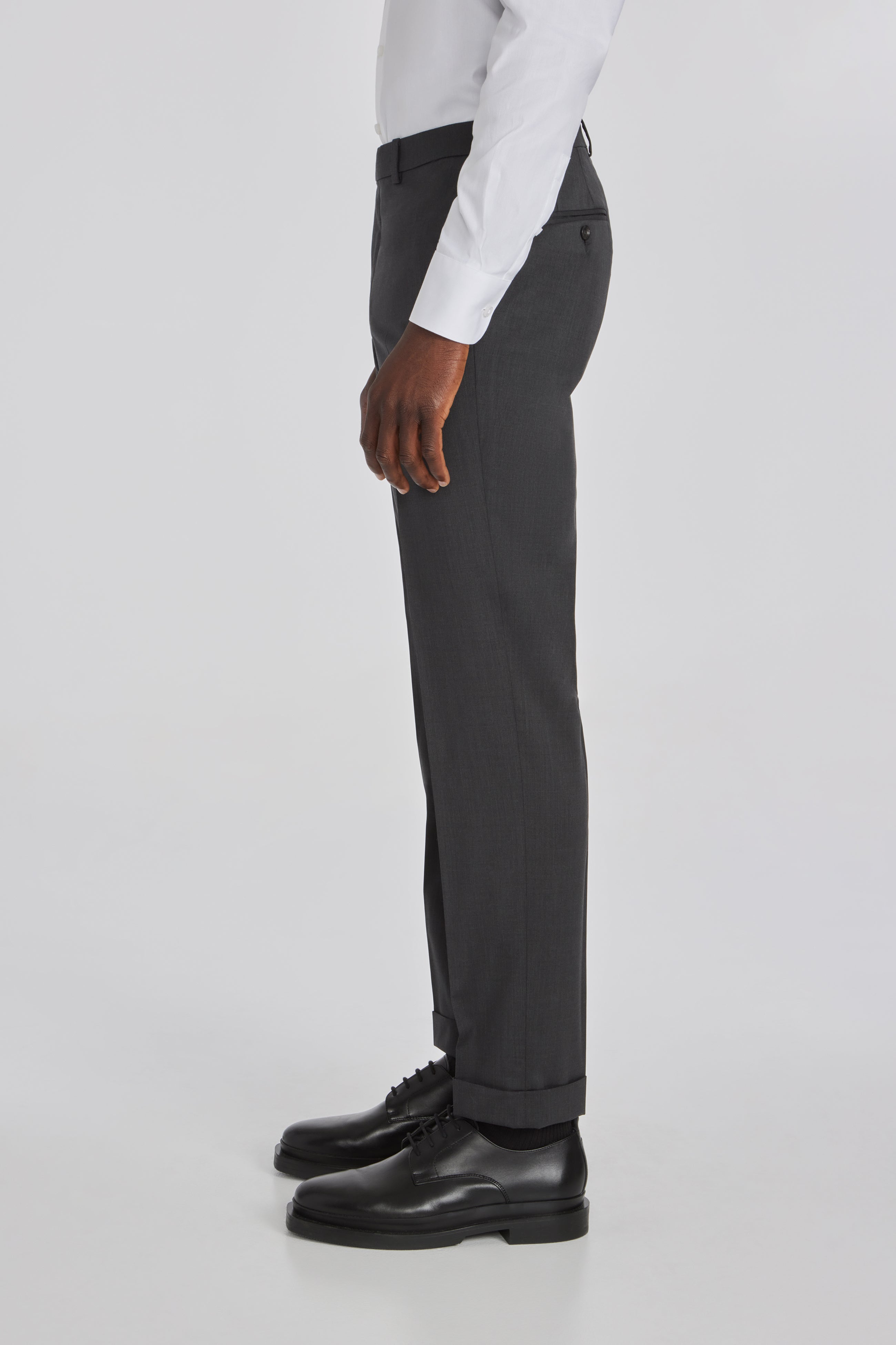 Charcoal Solid Payne Wool Suit Separate Trouser