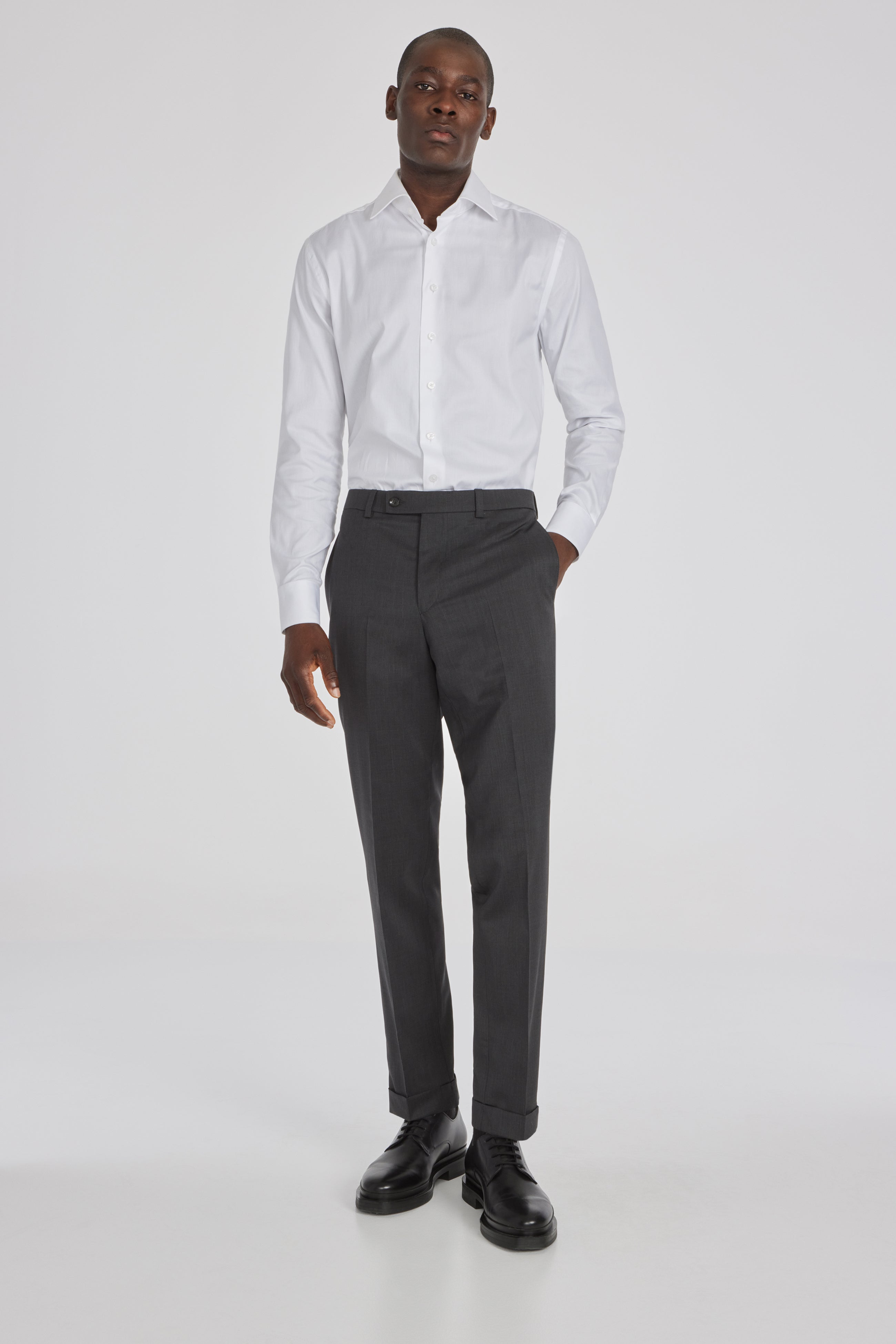 Charcoal Solid Payne Wool Suit Separate Trouser