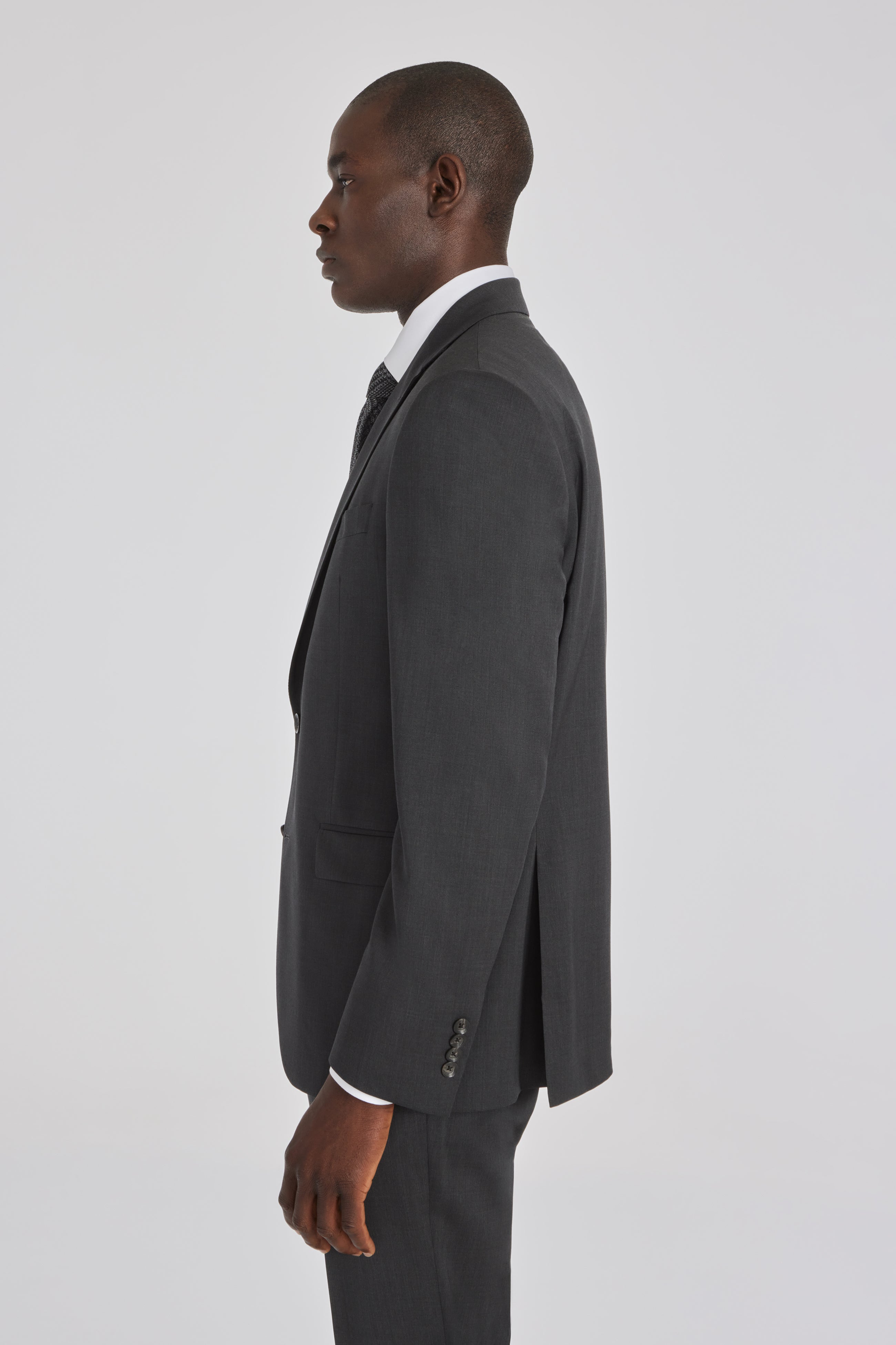Alt view 2 Elon Solid Wool Suit Separate Jacket in Charcoal