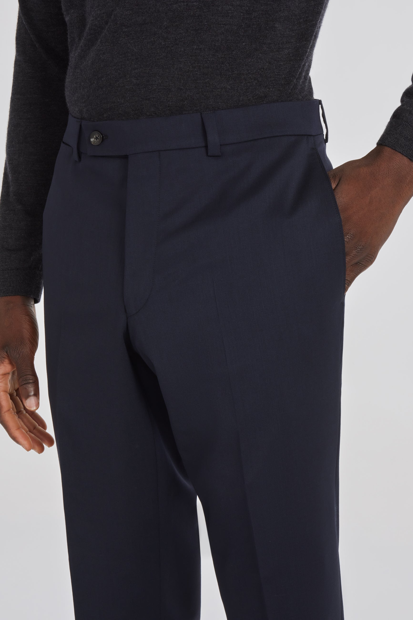 Navy Solid Payne Wool Suit Separate Trouser
