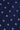 Navy woven fabric with light blue polka dots scattered across surface.