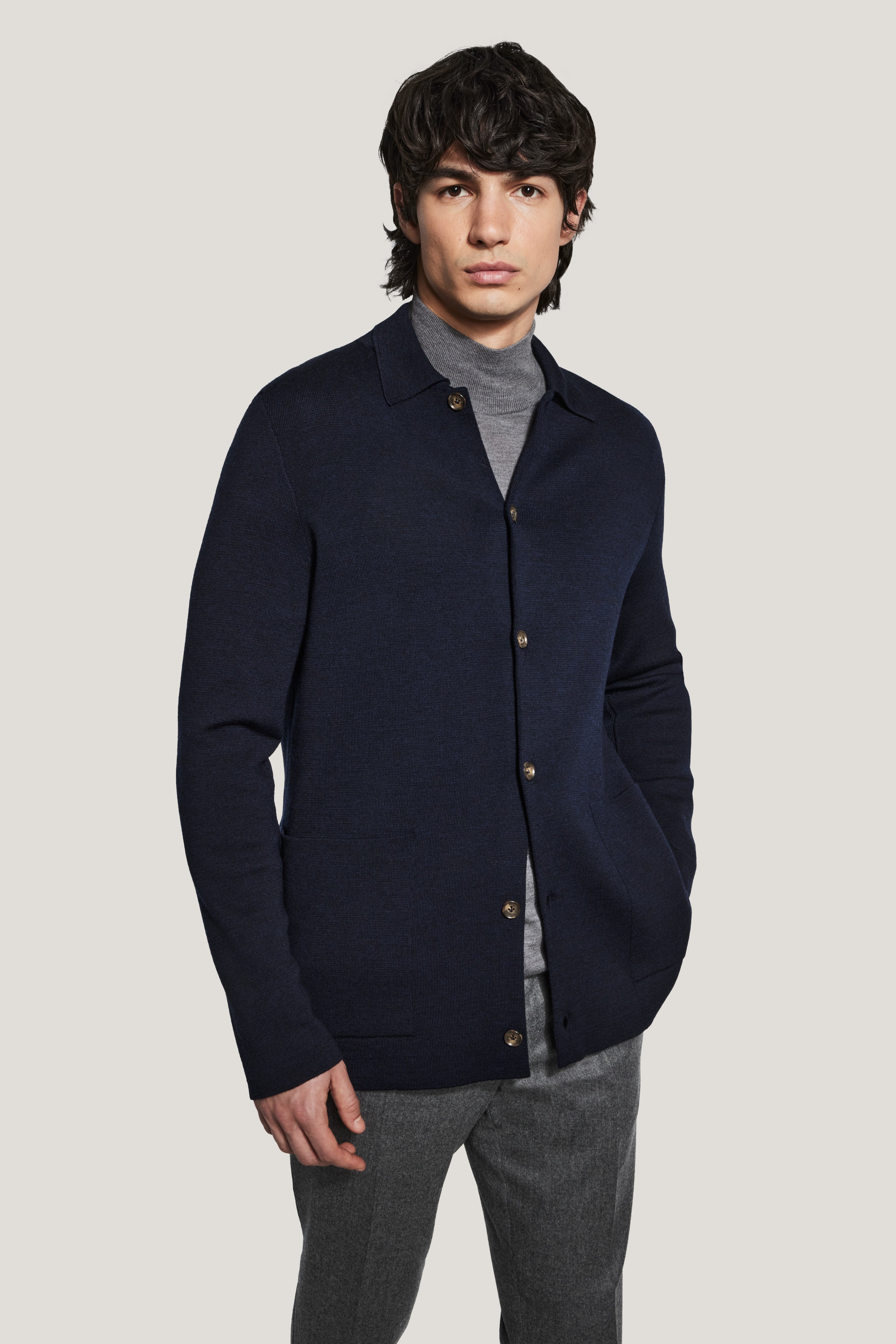 Alt view Navy Shirt Jacket