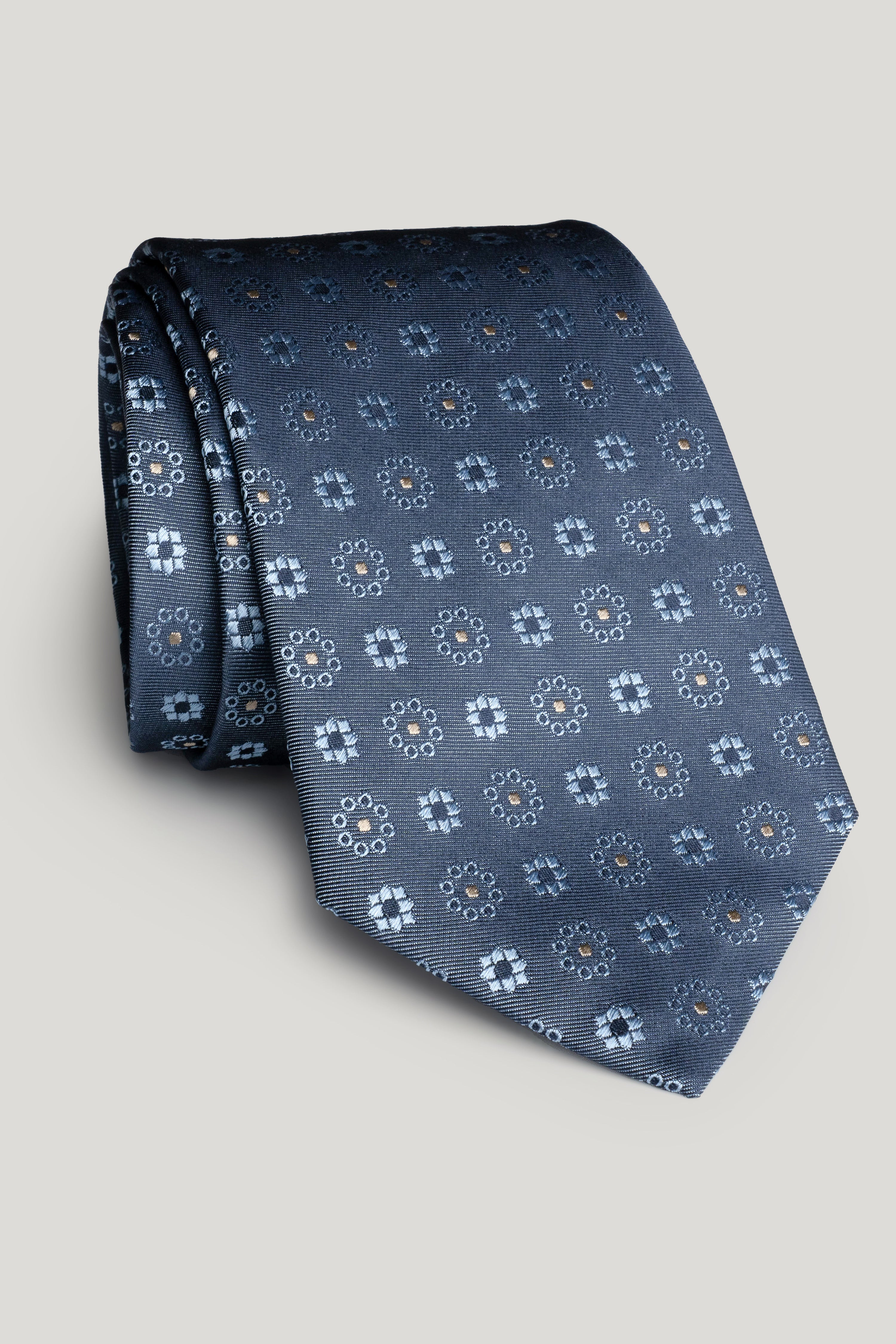 Alt view Blue Geoprint Woven Tie