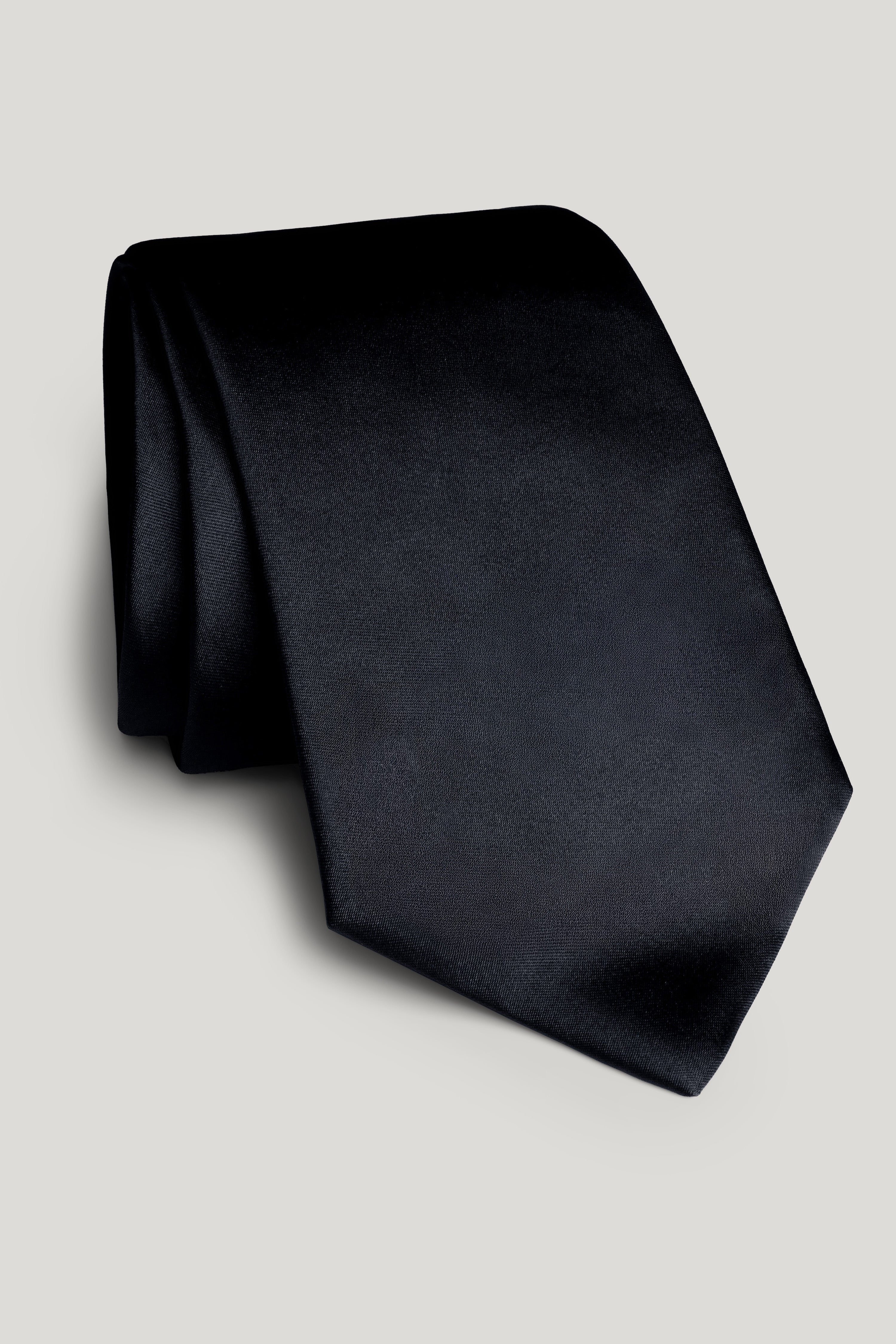 Alt view Black Solid Woven Tie