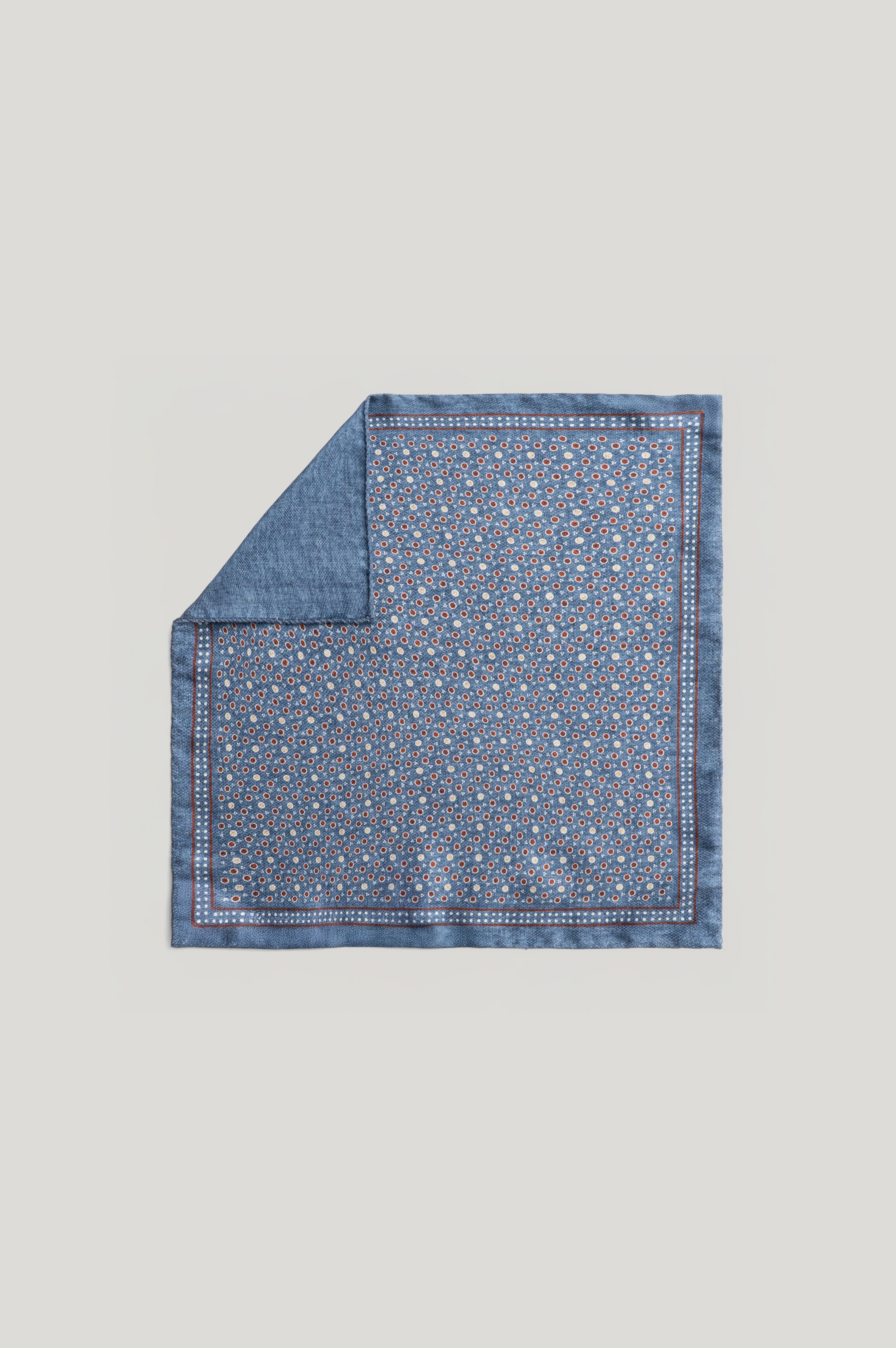 Alt view Blue Paisley Pocket Square
