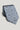 Faded blue tie with geometric medallion pattern in navy and cream.
