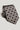 Ecru tie with black and brown geometric circle and floral pattern throughout.