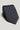 Navy tie with brown and tan geometric circular print pattern throughout.