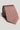 Pink tie with geometric diamond and square pattern in cream and brown tones.