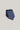 Blue tie with chevron pattern, rolled and displayed against neutral background.