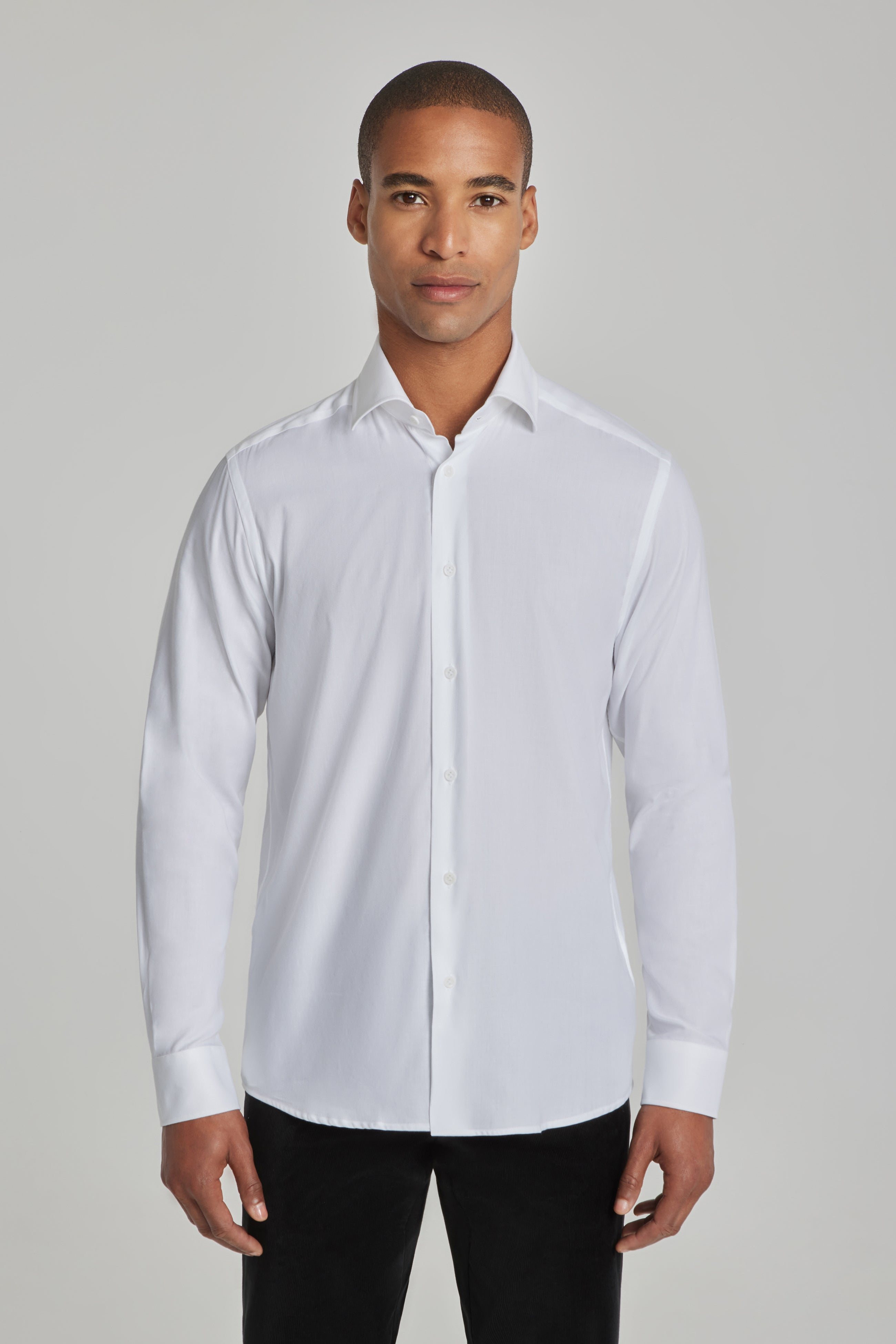 Aurelio White Cotton, Viscose and Silk Shirt