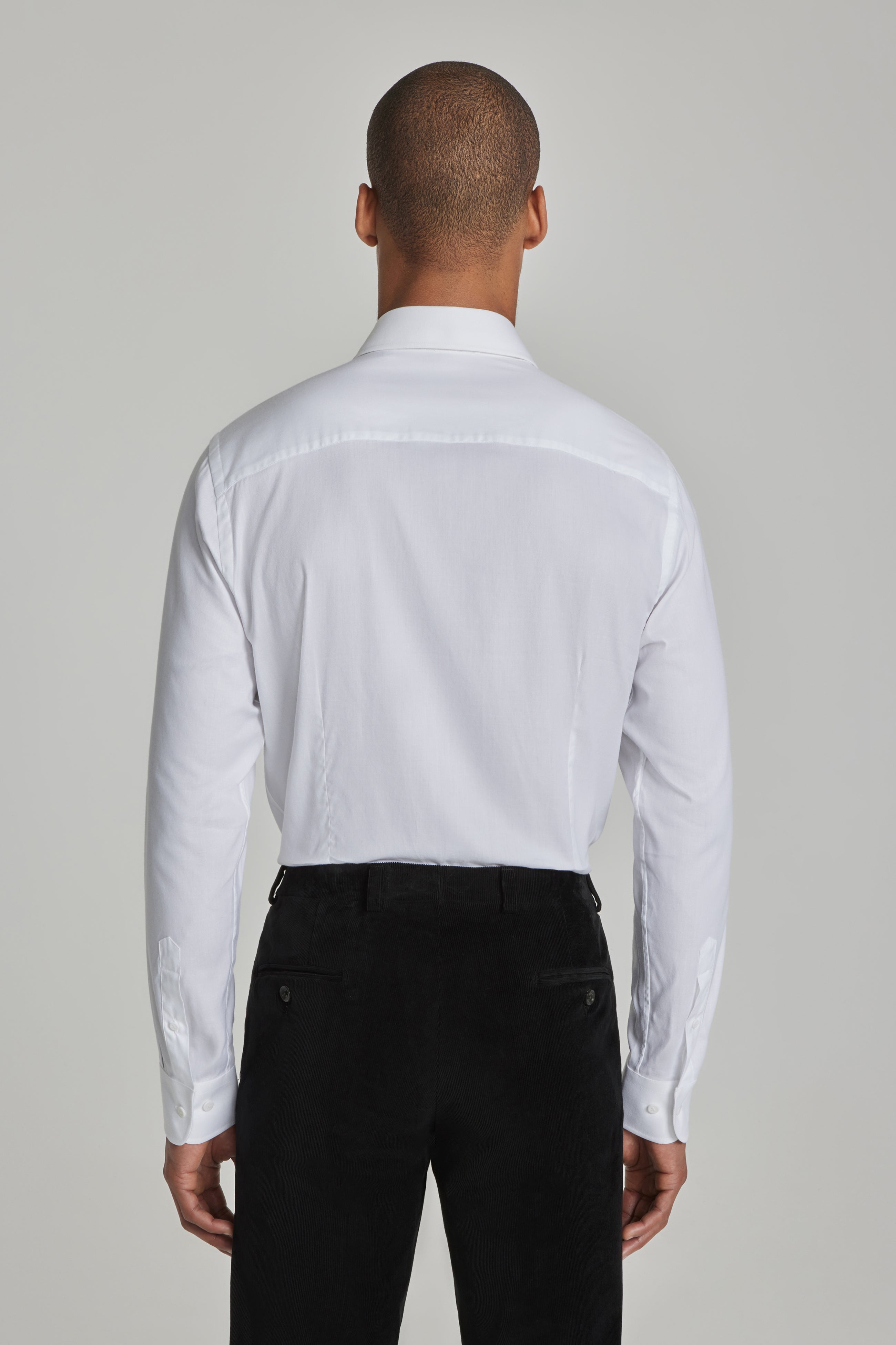 Image of Cotton, Viscose and Silk Shirt in White-Jack Victor