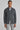 Murray Charcoal Solid Cotton and Silk Full Zip Sweater