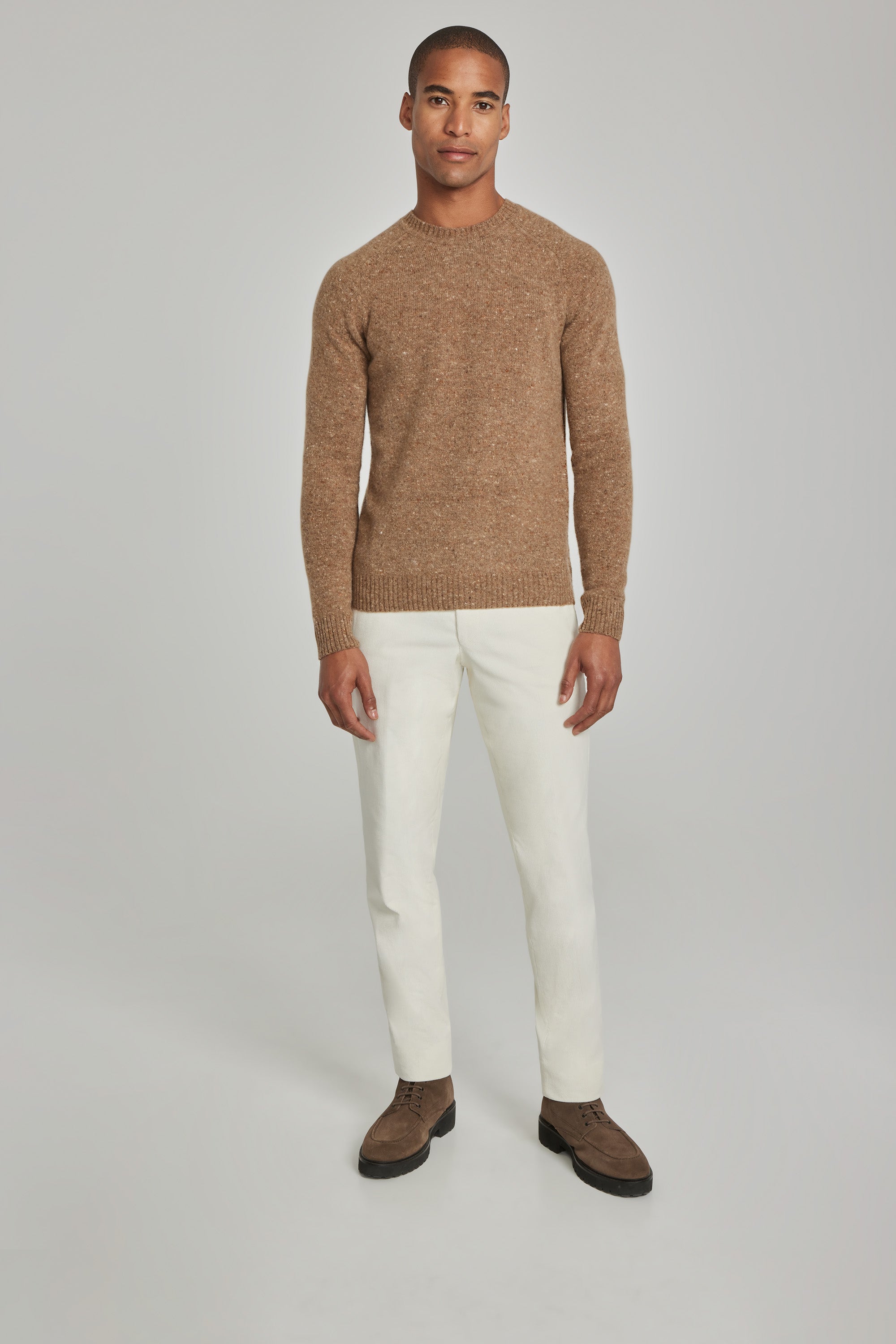 Alt view 2 Canora Donegal Lambswool and Cashmere Crew Neck in Camel