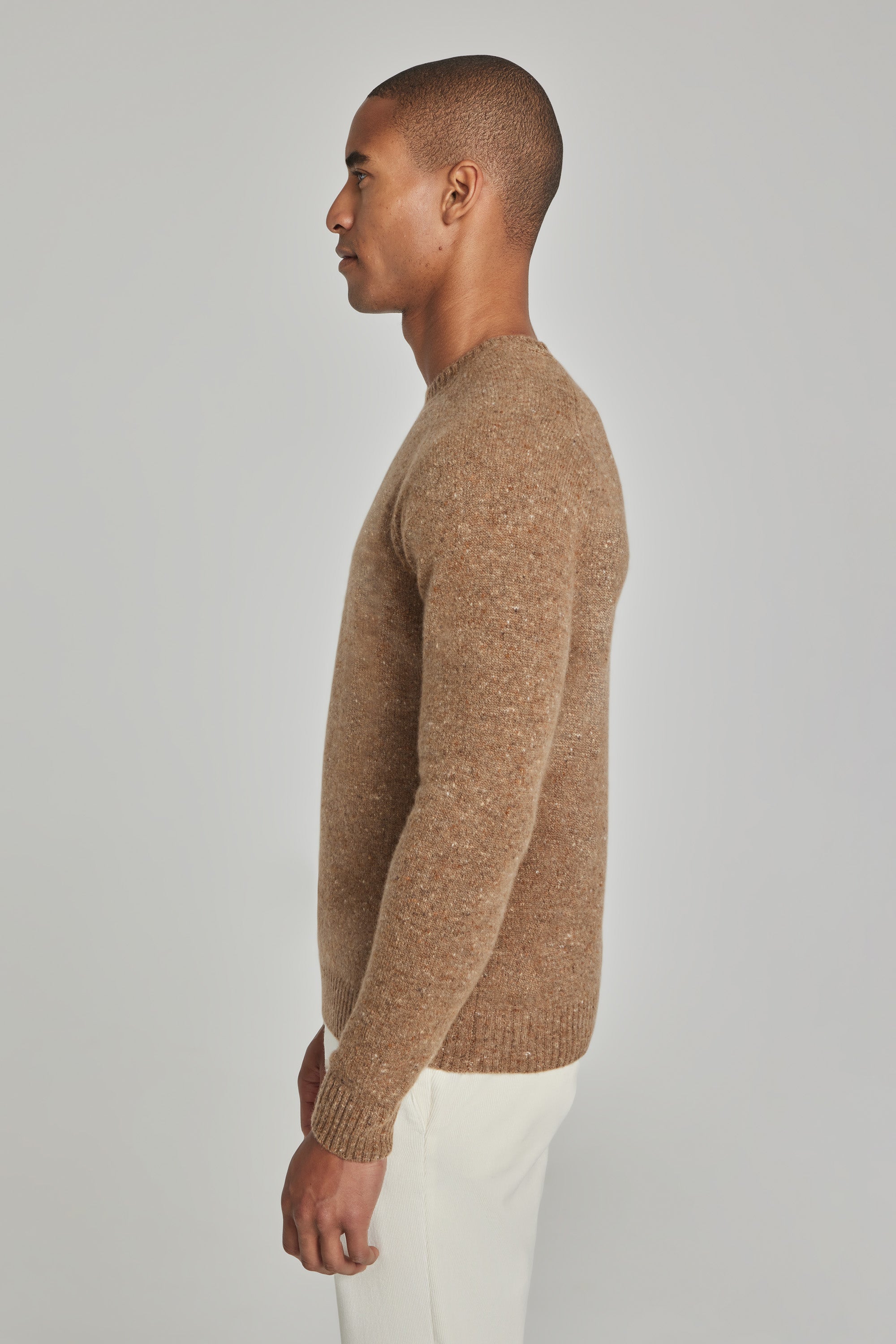 Alt view 4 Canora Donegal Lambswool and Cashmere Crew Neck in Camel