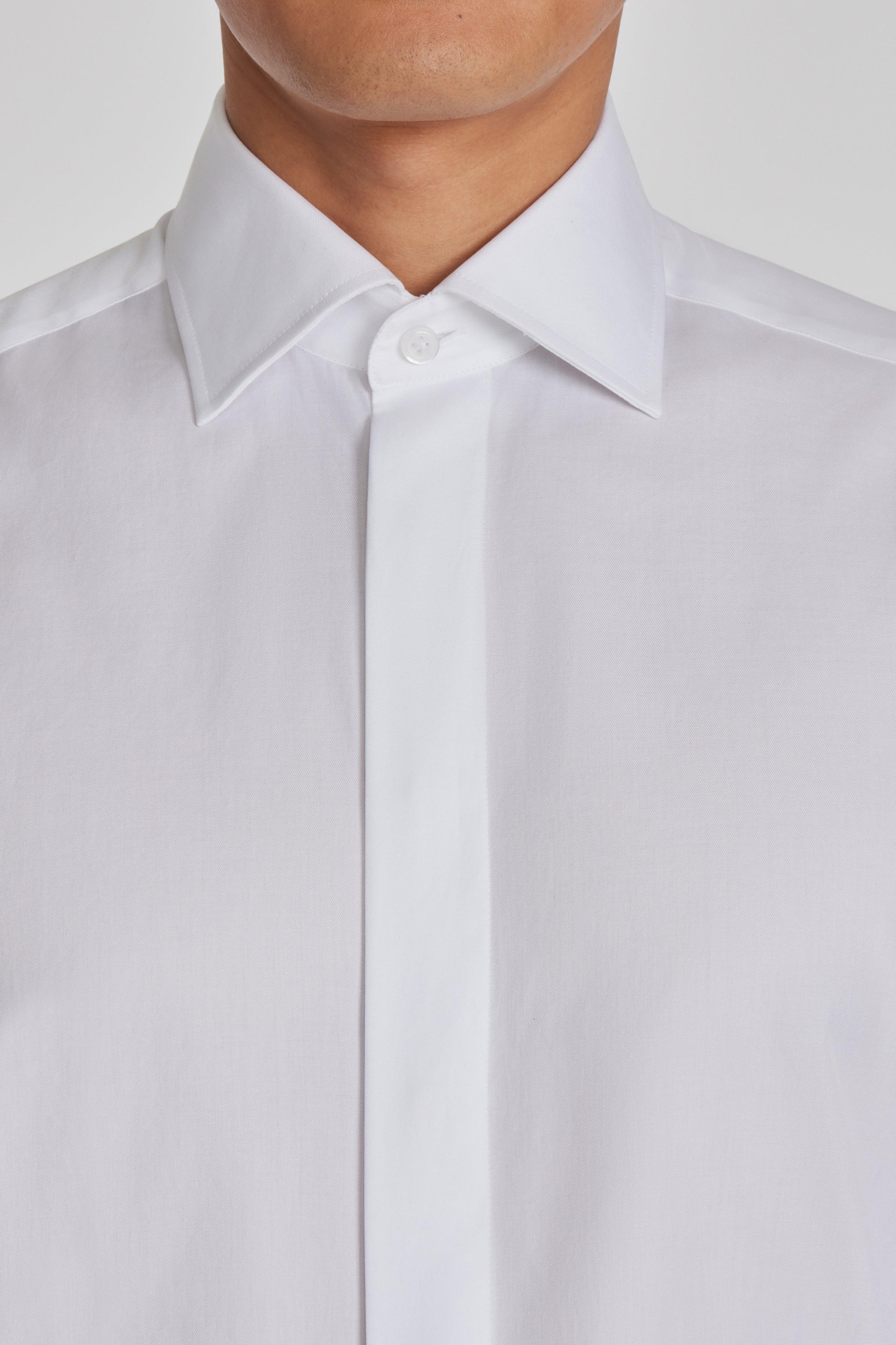 Alt view 1 Formal Cotton Tuxedo Shirt in White