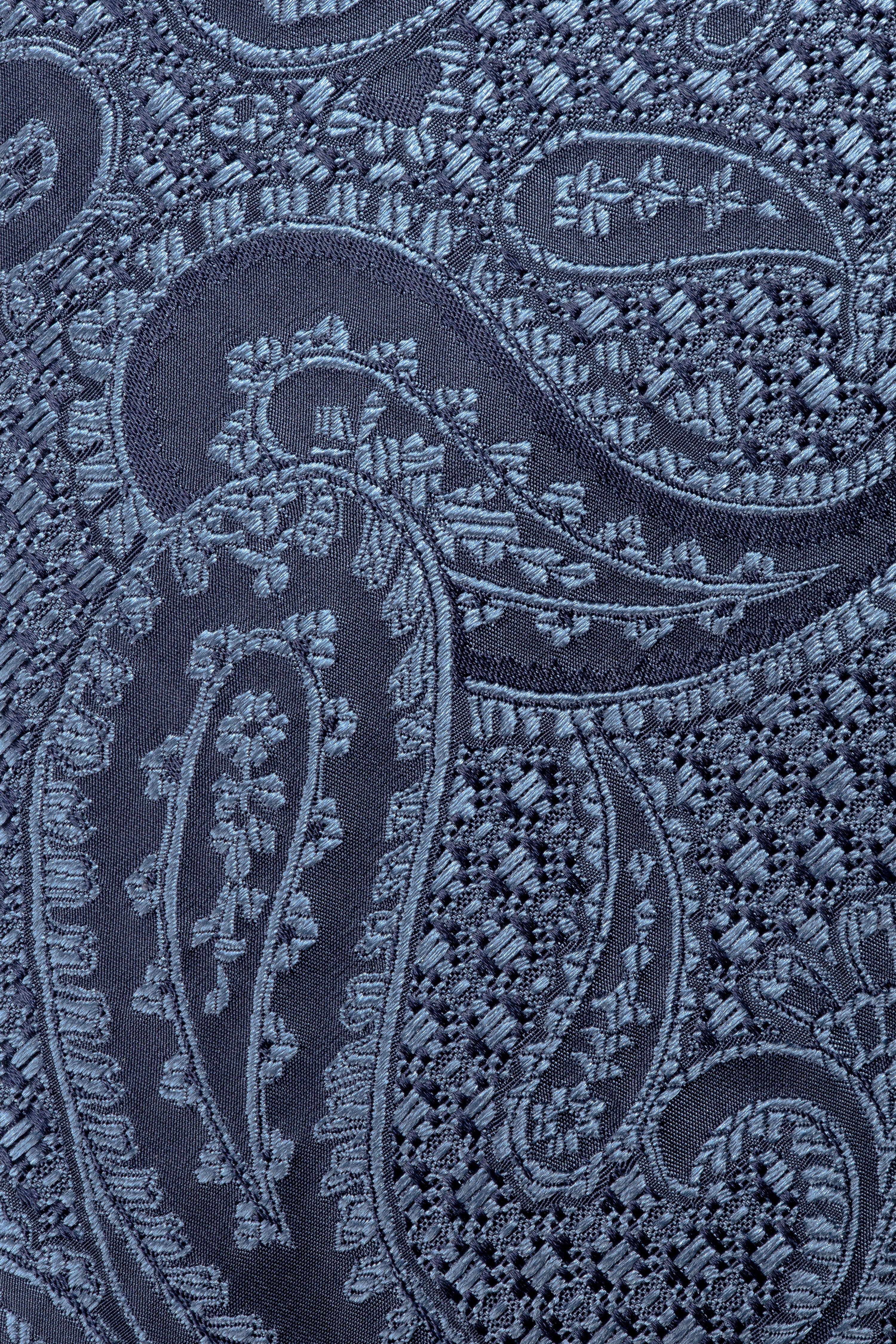 Alt view 1 Paisley Woven Tie in Blue