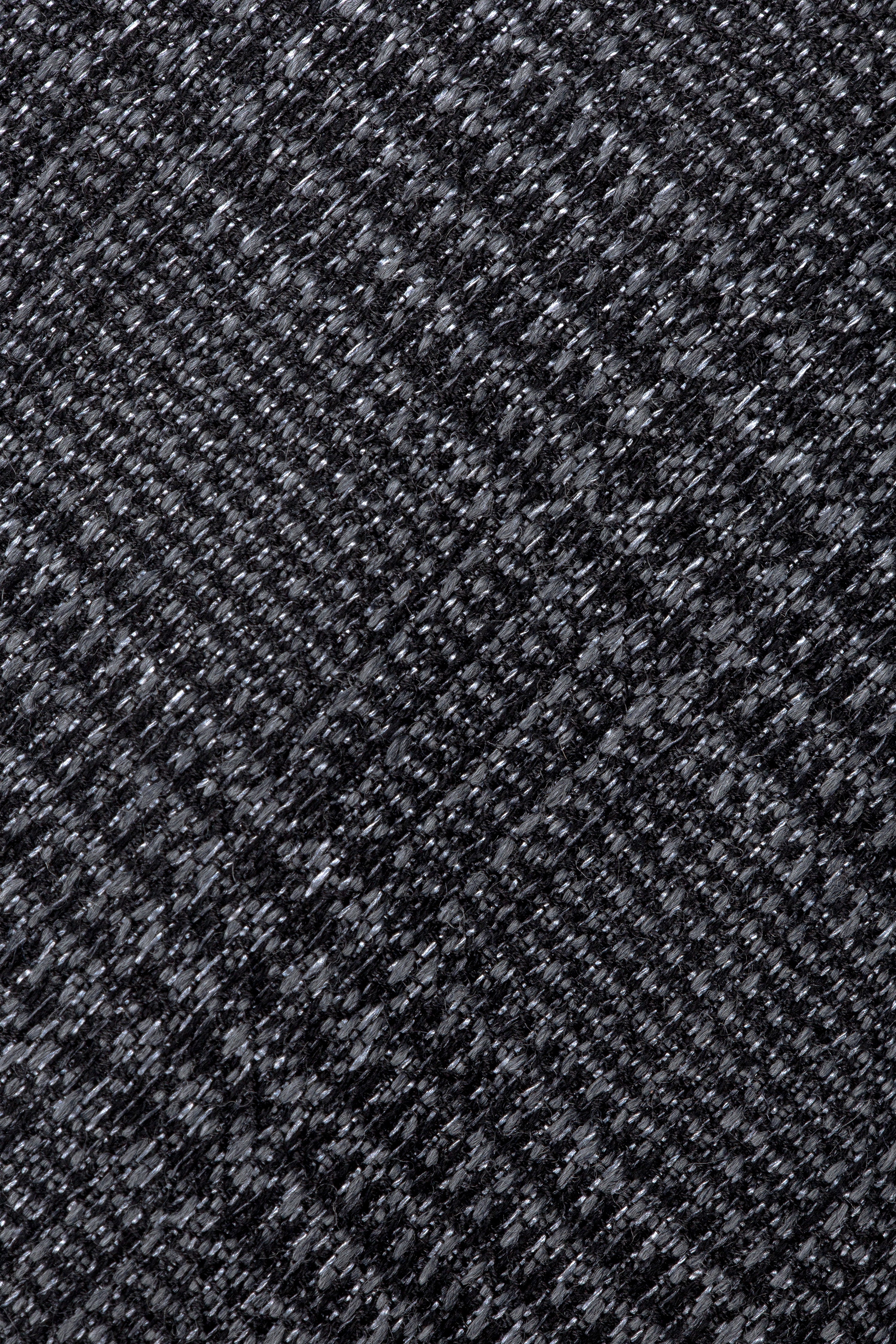 Alt view 2 Glen Plaid Woven Tie in Charcoal