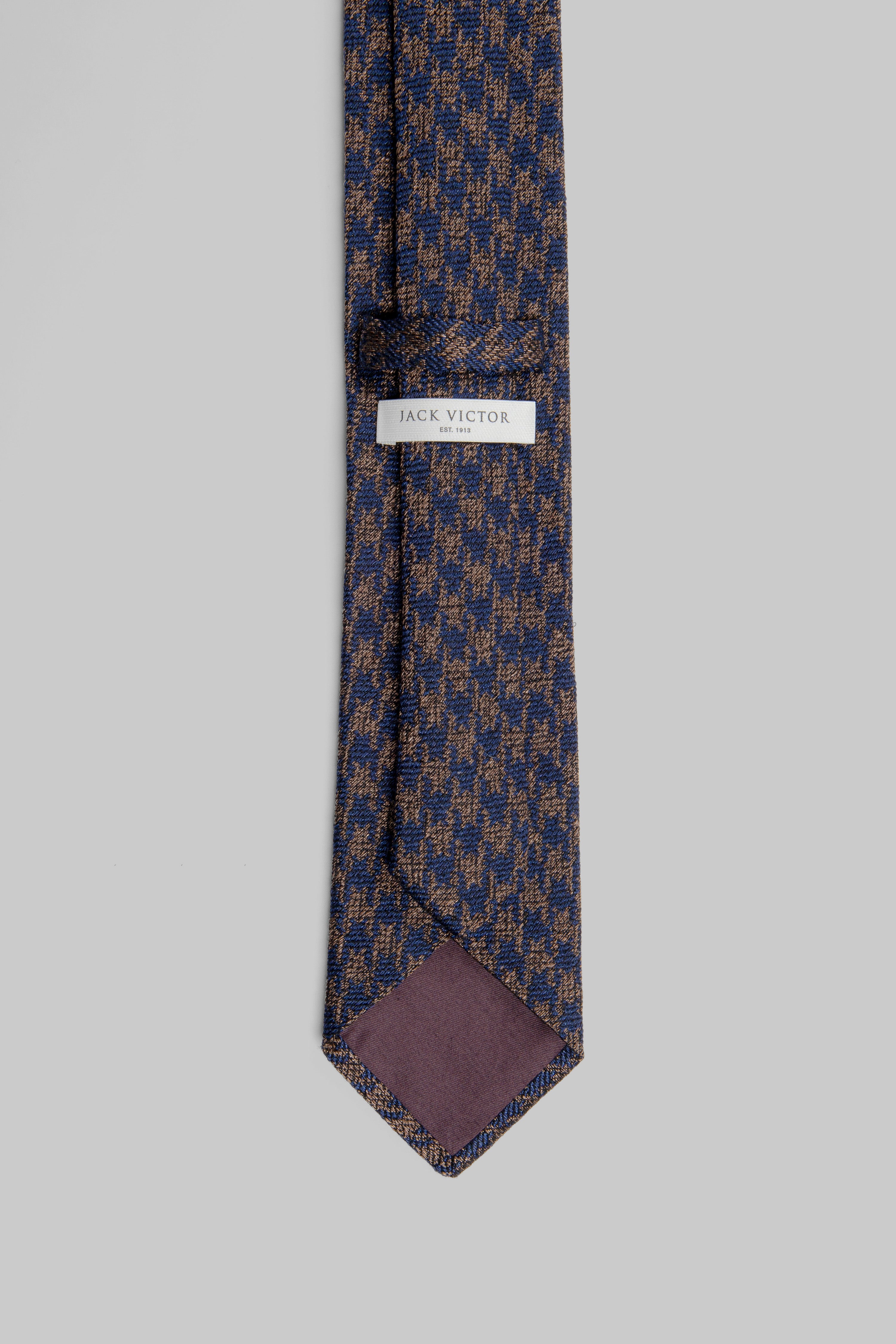 Alt view 3 Noble Houndstooth Woven Tie in Brown
