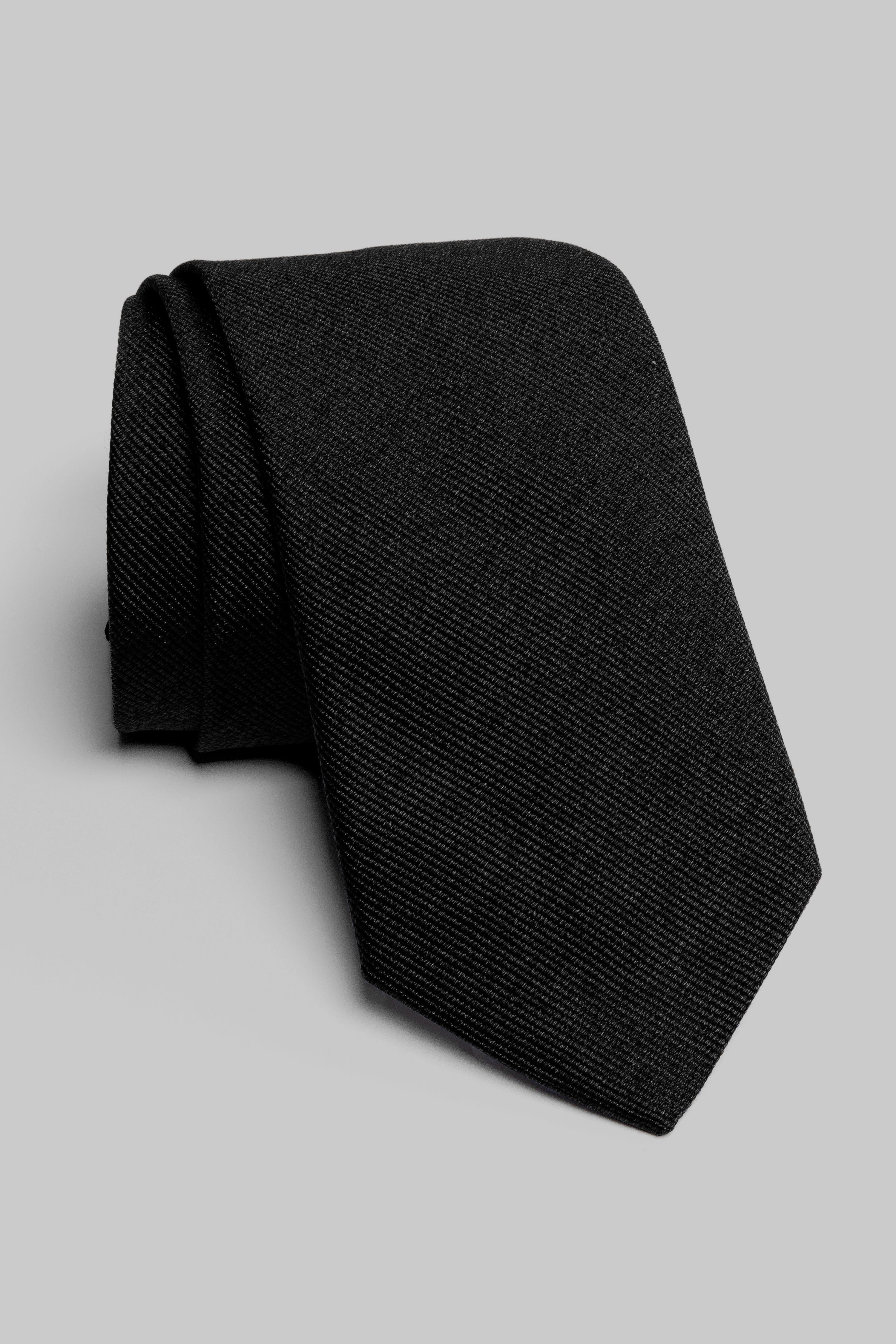 Alt view 1 Bowman Solid Woven Tie in Black