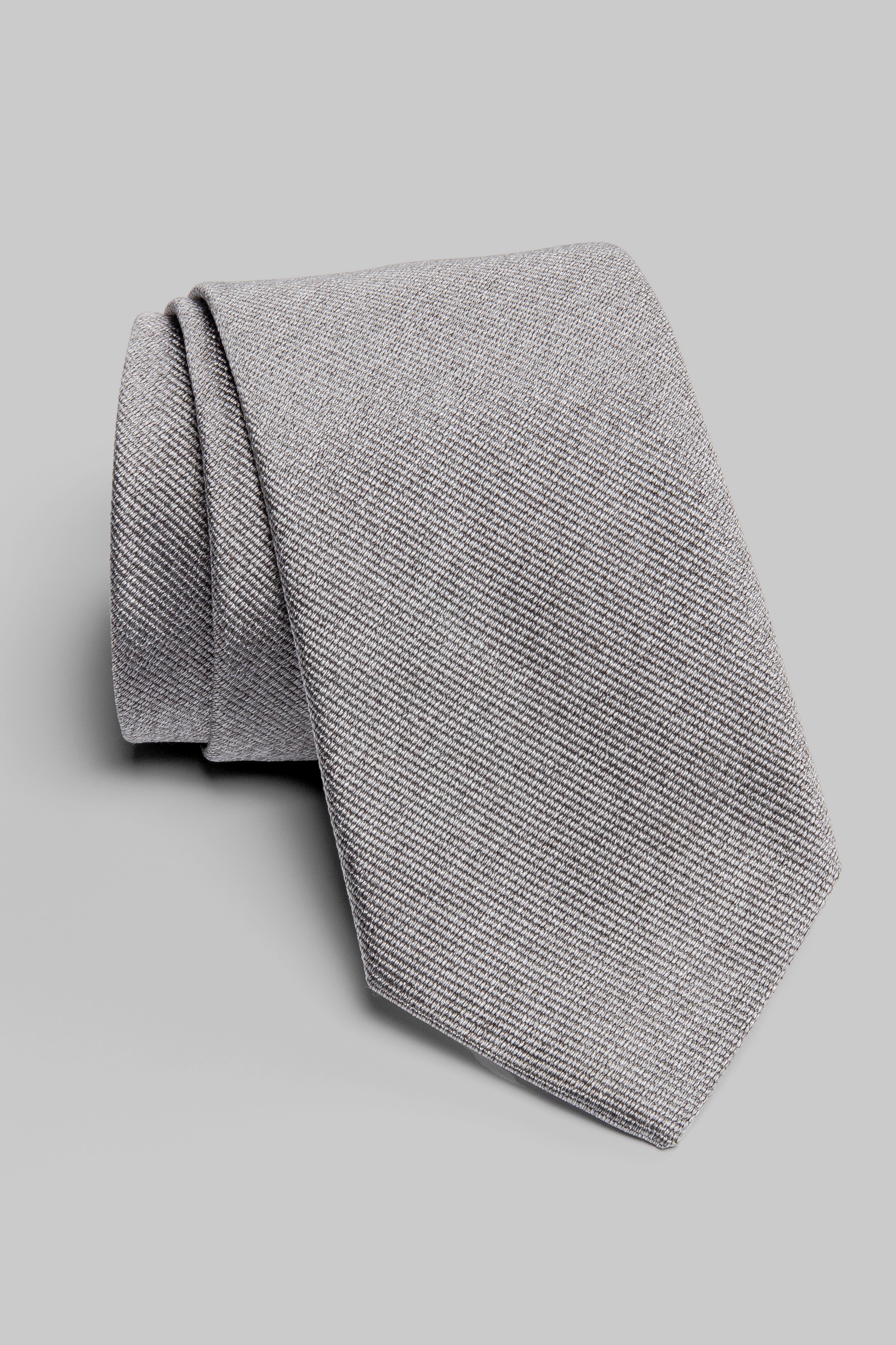 Alt view Bowman Solid Woven Tie in Grey