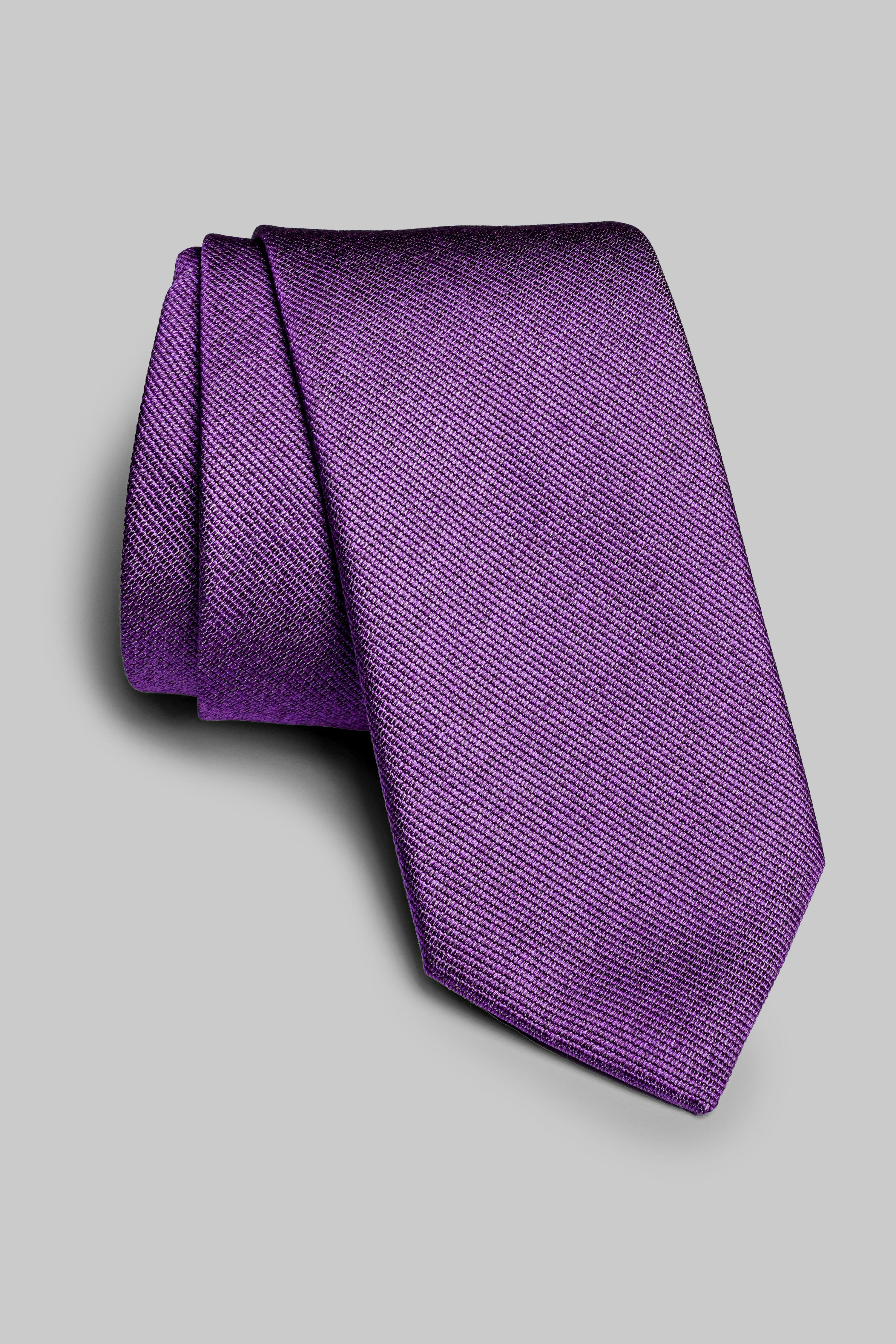 Alt view 1 Bowman Solid Woven Tie in Purple