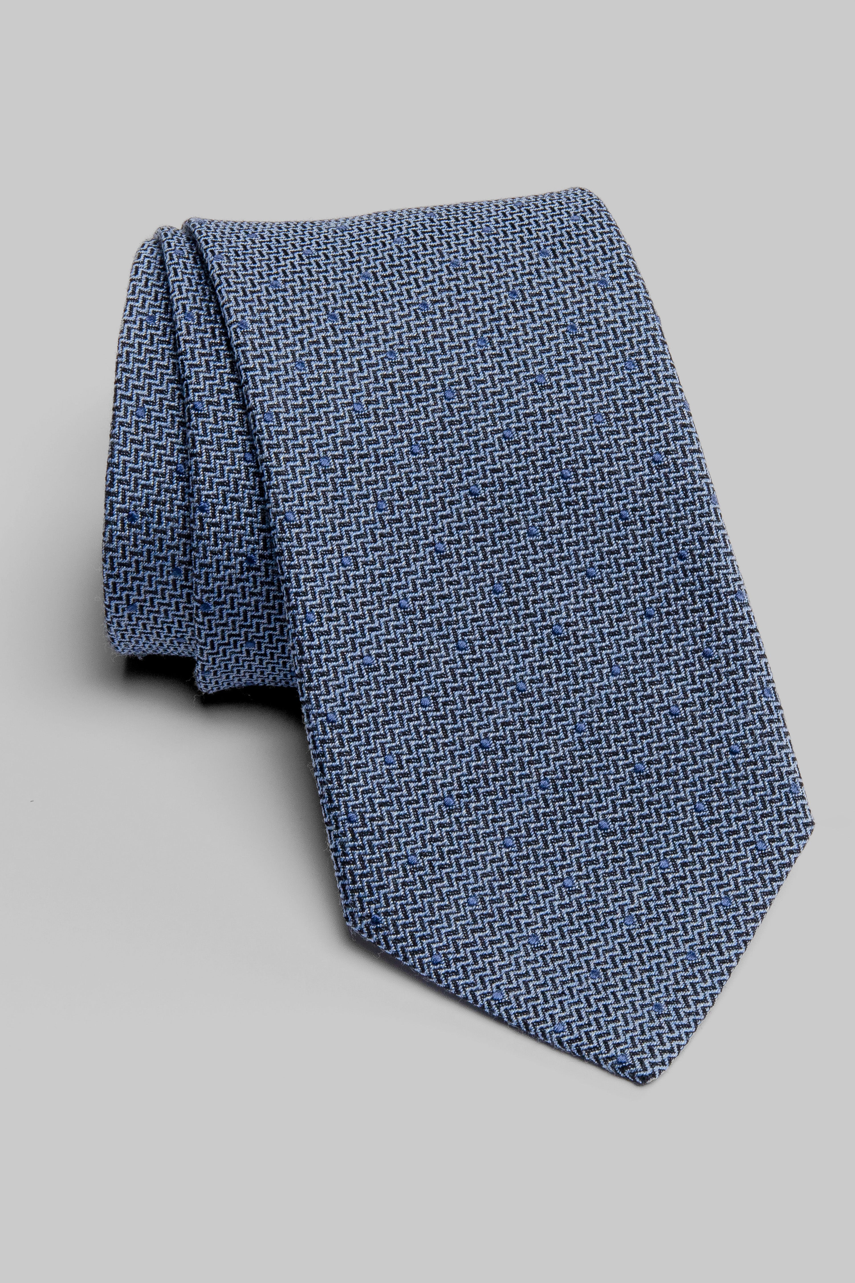 Alt view 1 Pindot Woven Tie in Blue