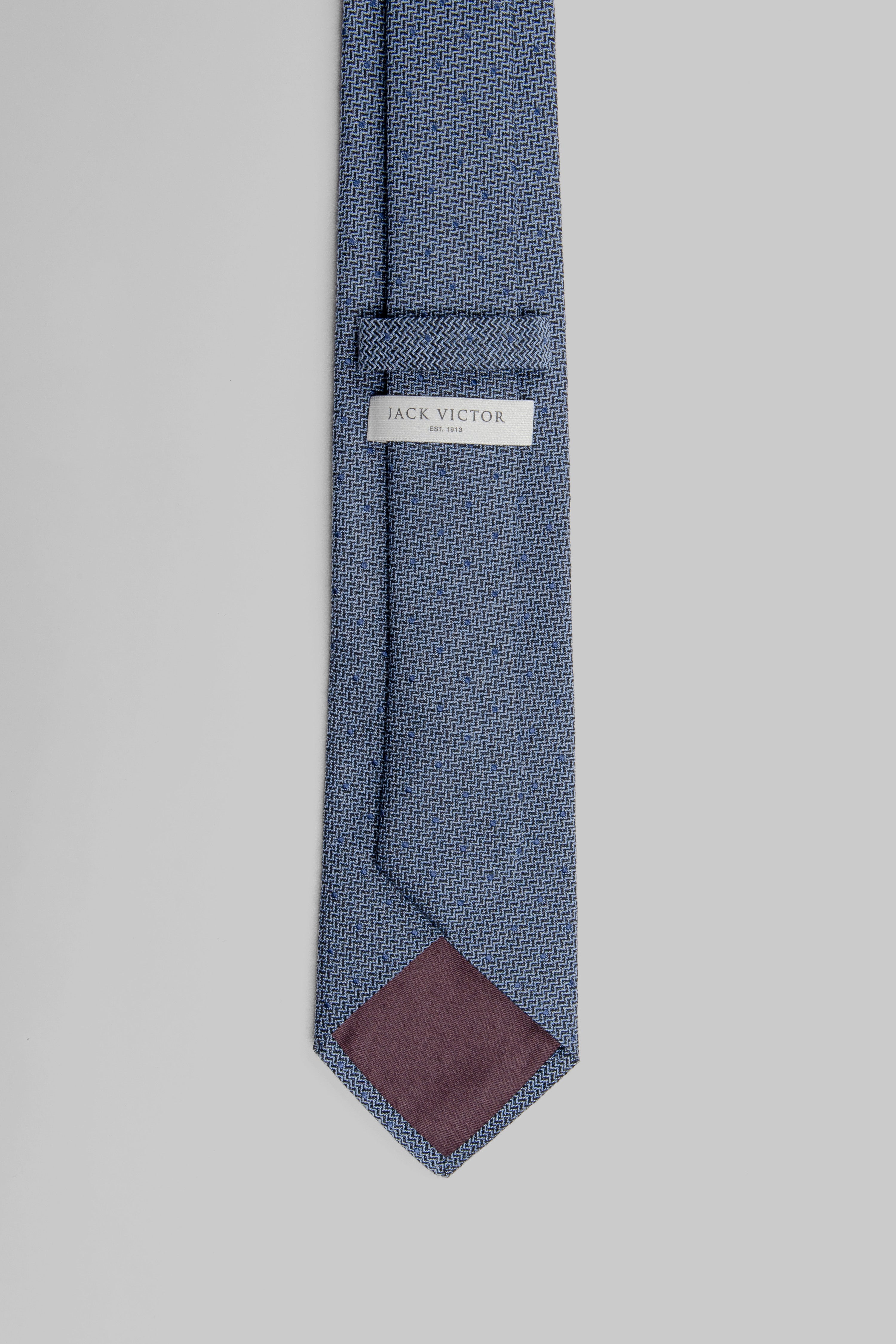 Blue Pindot Woven Tie