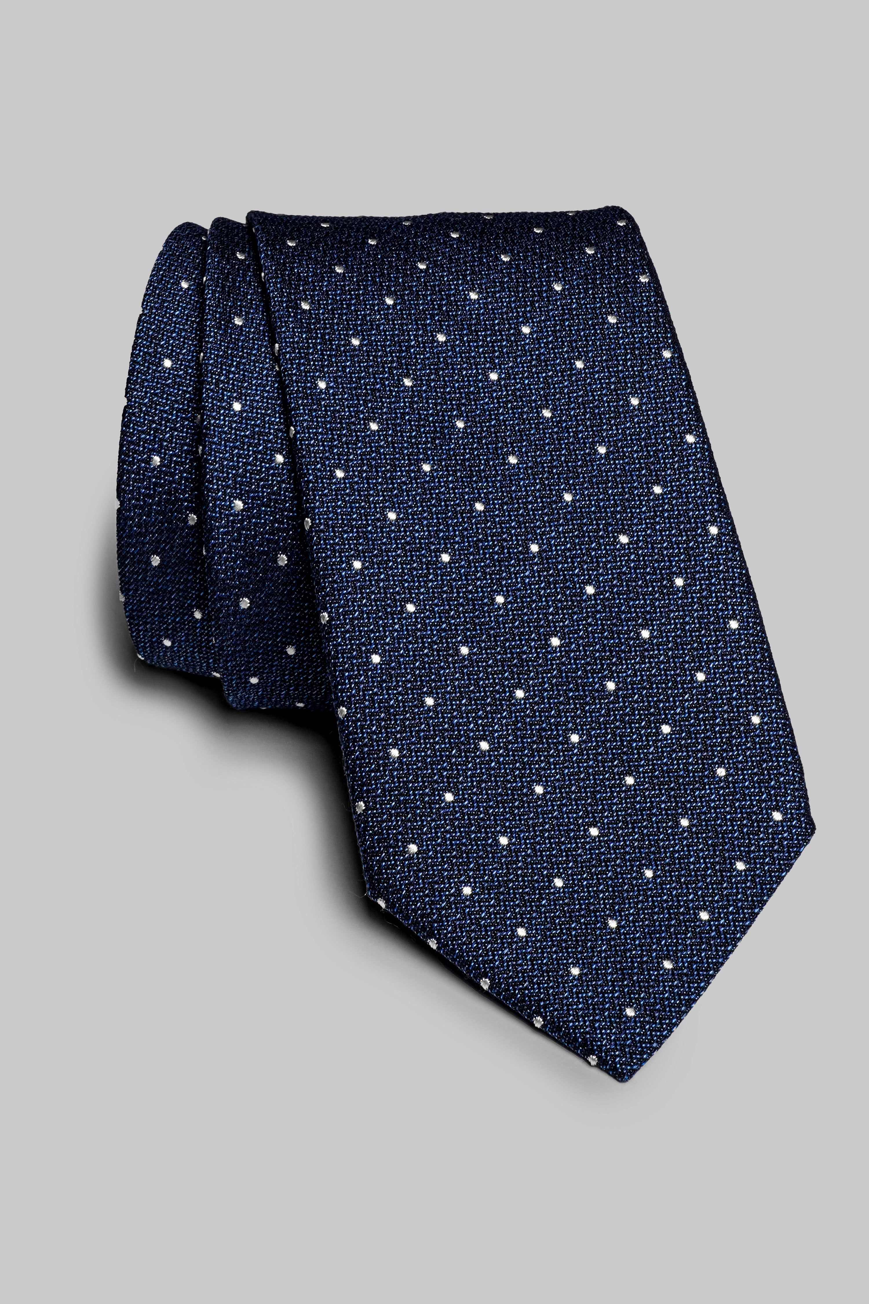 Alt view Pindot Woven Tie in Palace Blue