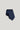 Navy blue tie with small white polka dot pattern throughout.