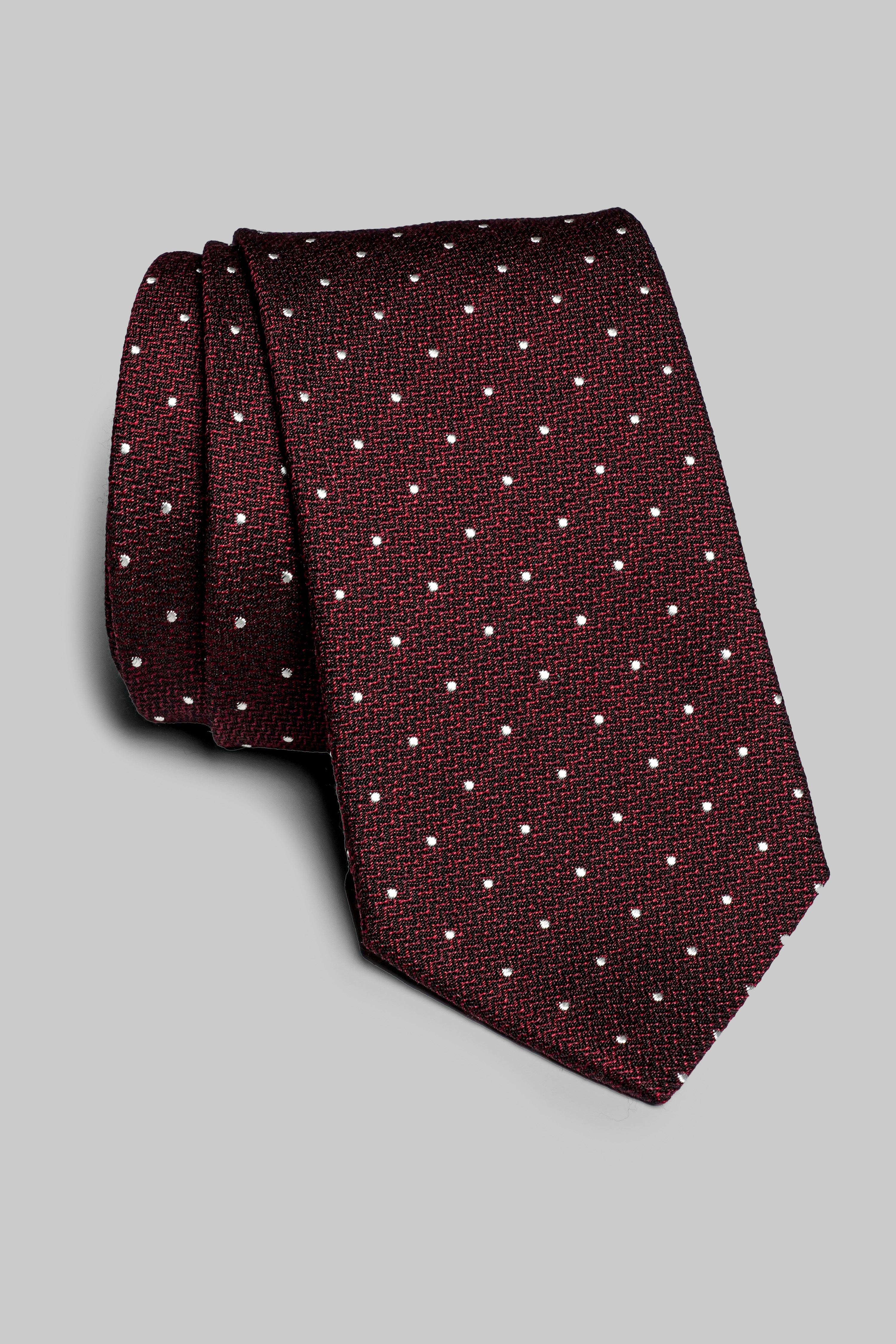 Alt view Pindot Woven Tie in Purple