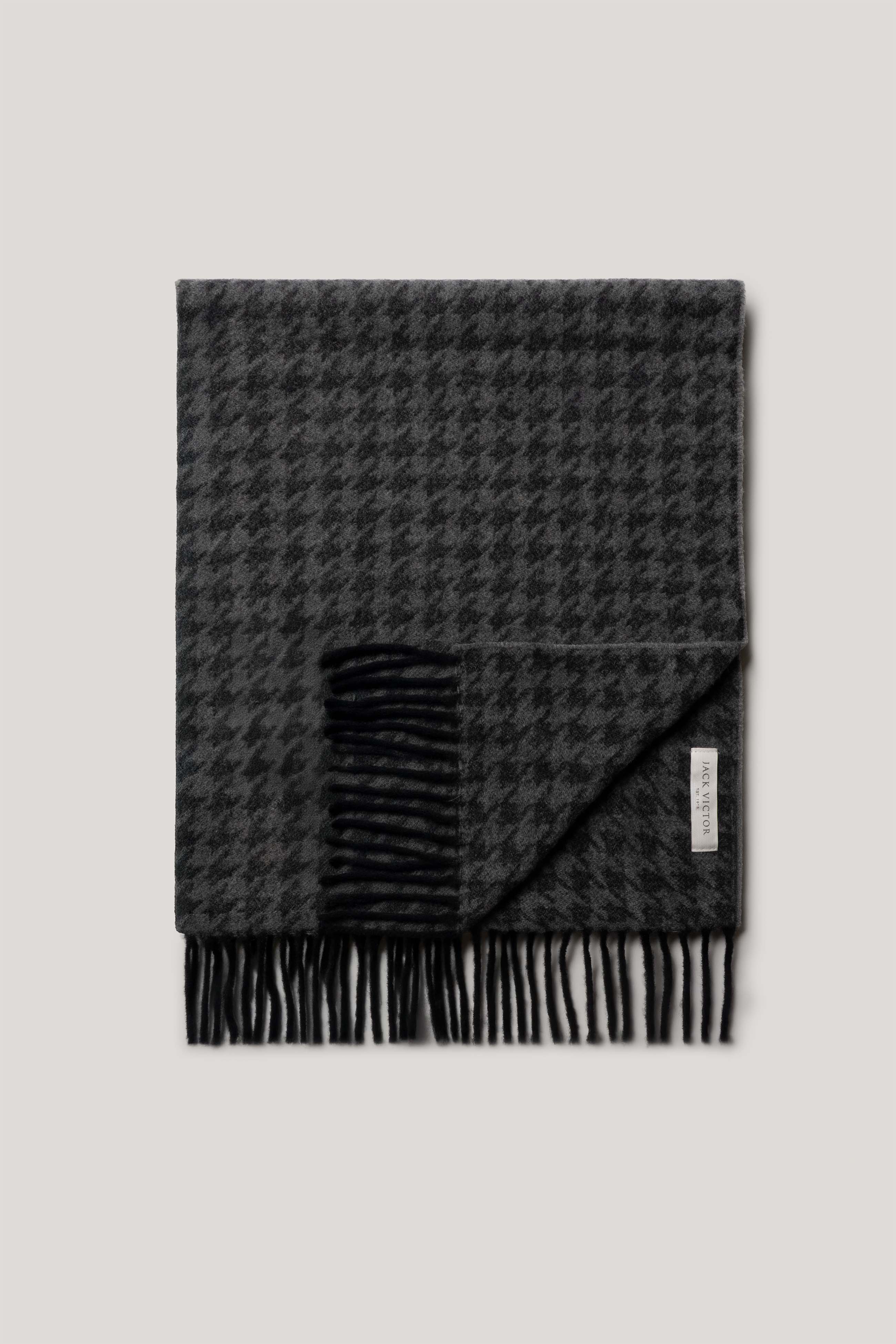 Alt view 1 Charcoal Houndstooth Scarf