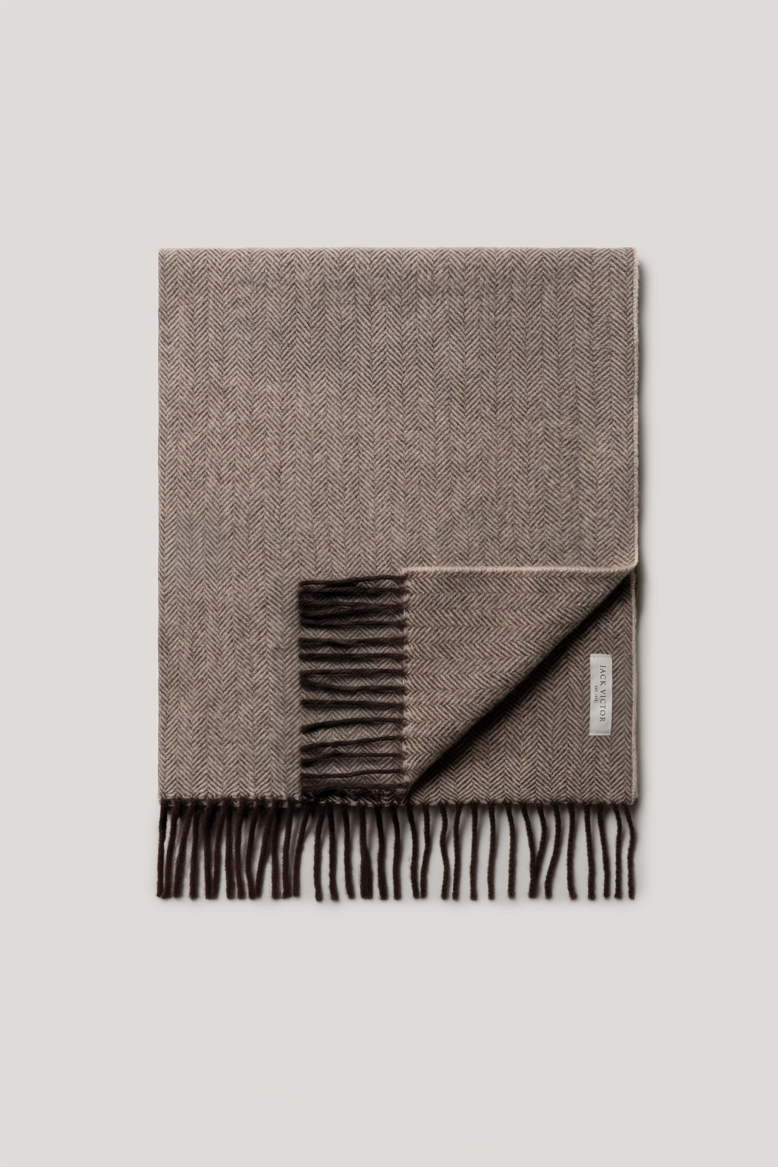 Alt view Oatmeal Herringbone Scarf