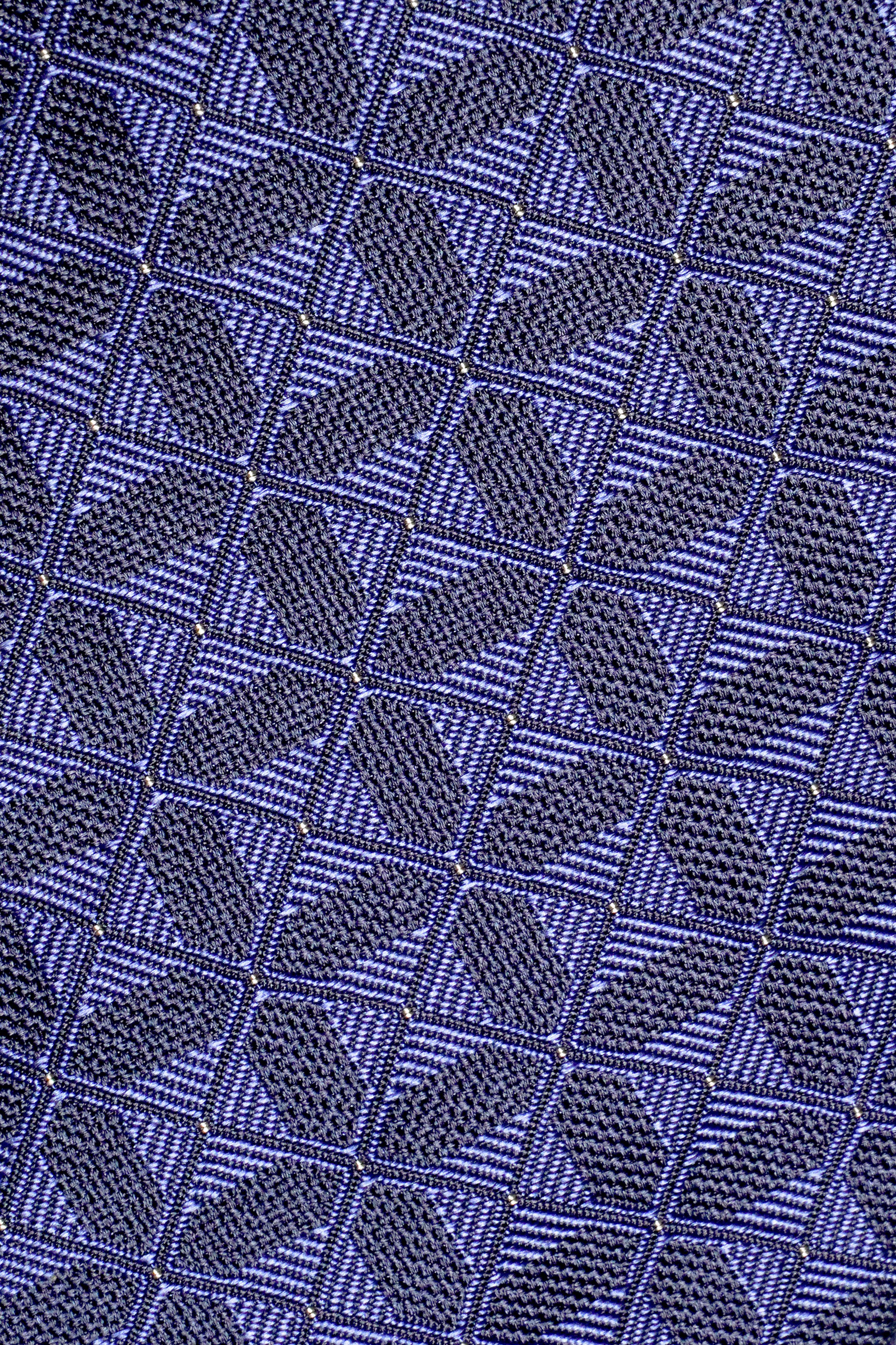 Alt view 1 Navy Tile Pattern Weave Tie
