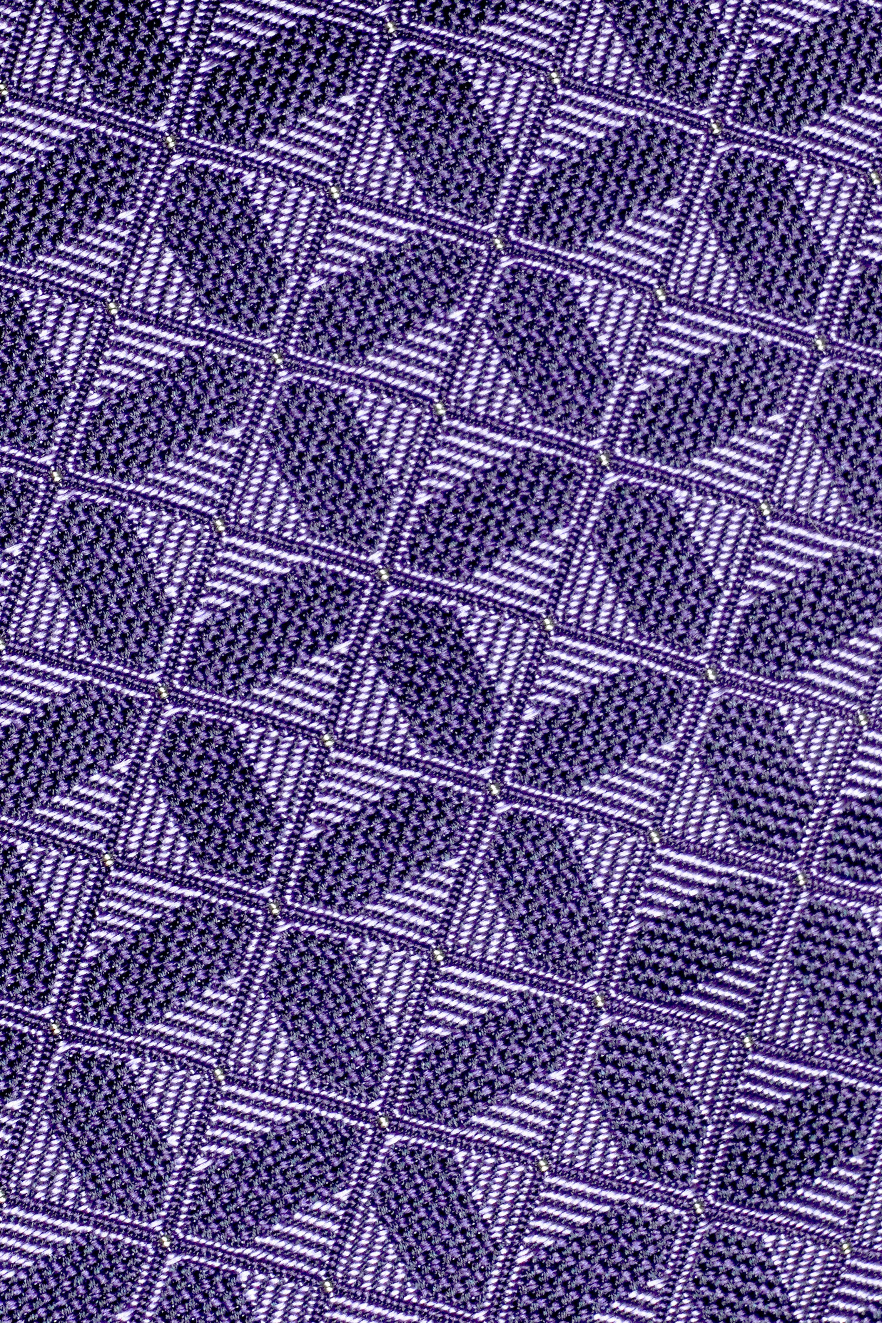 Alt view 1 Purple Tile Pattern Weave Tie