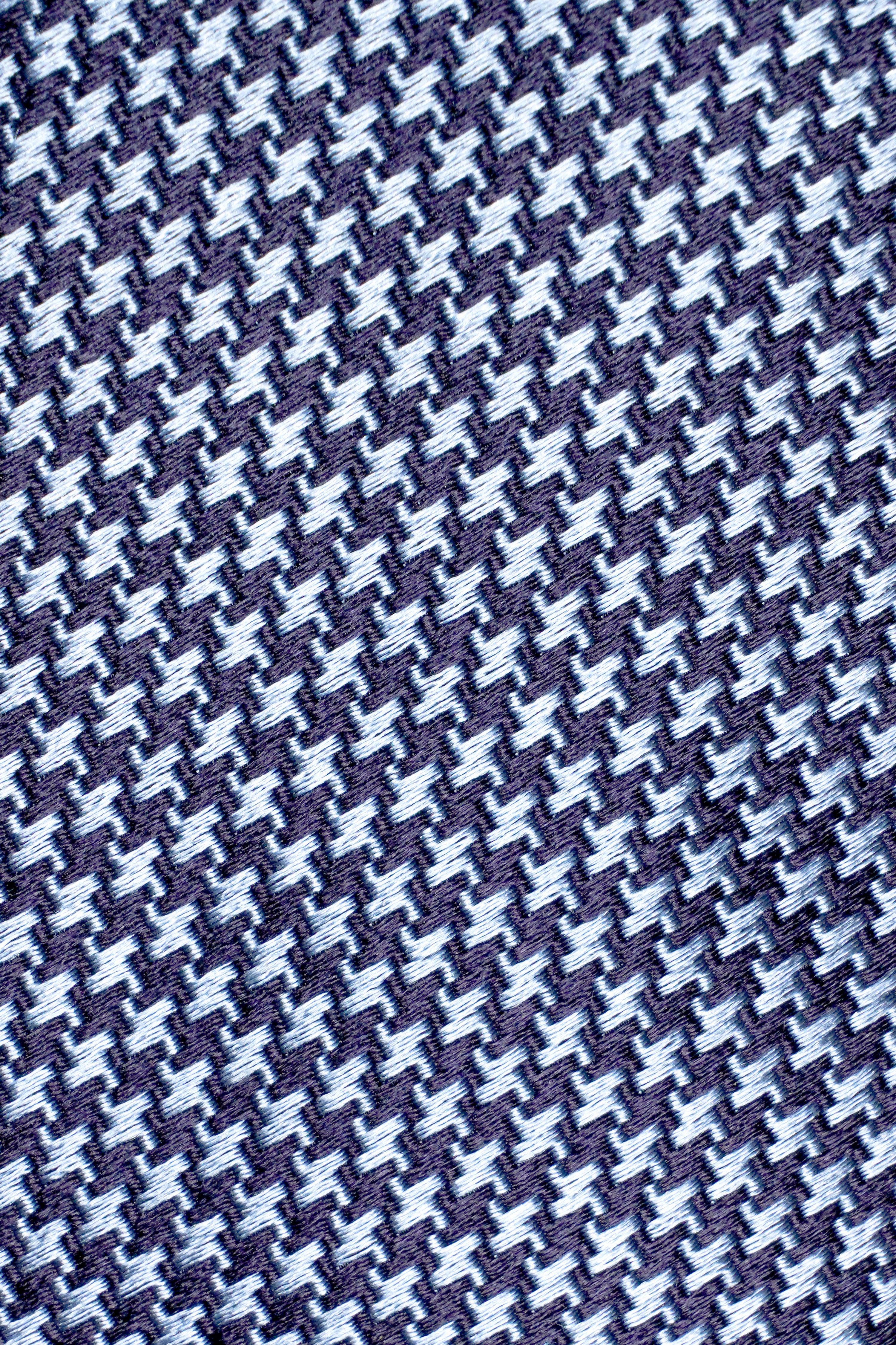 Alt view 1 Forden Houndstooth Tie in Blue