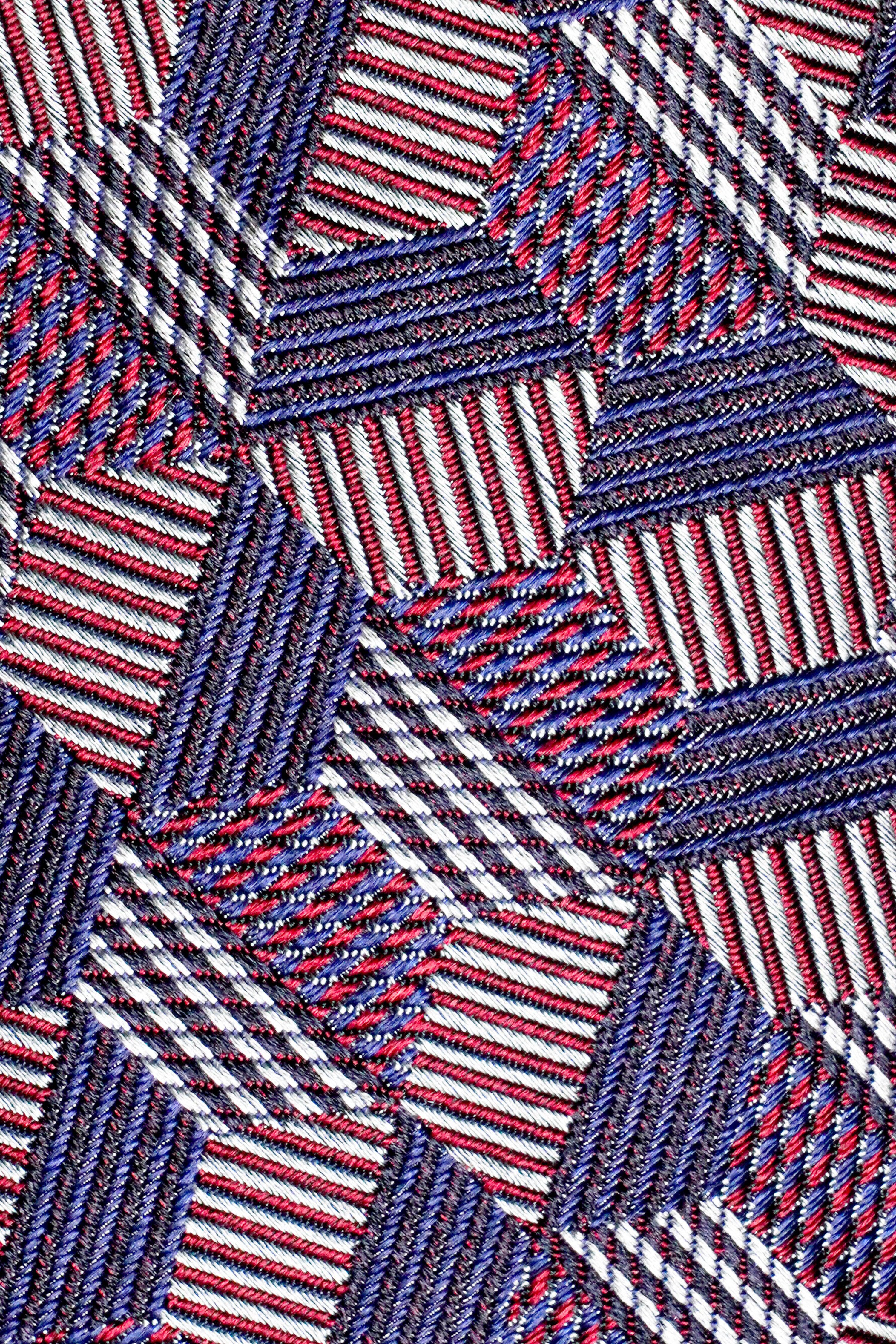 Alt view 1 Purple Geometric Weave Tie