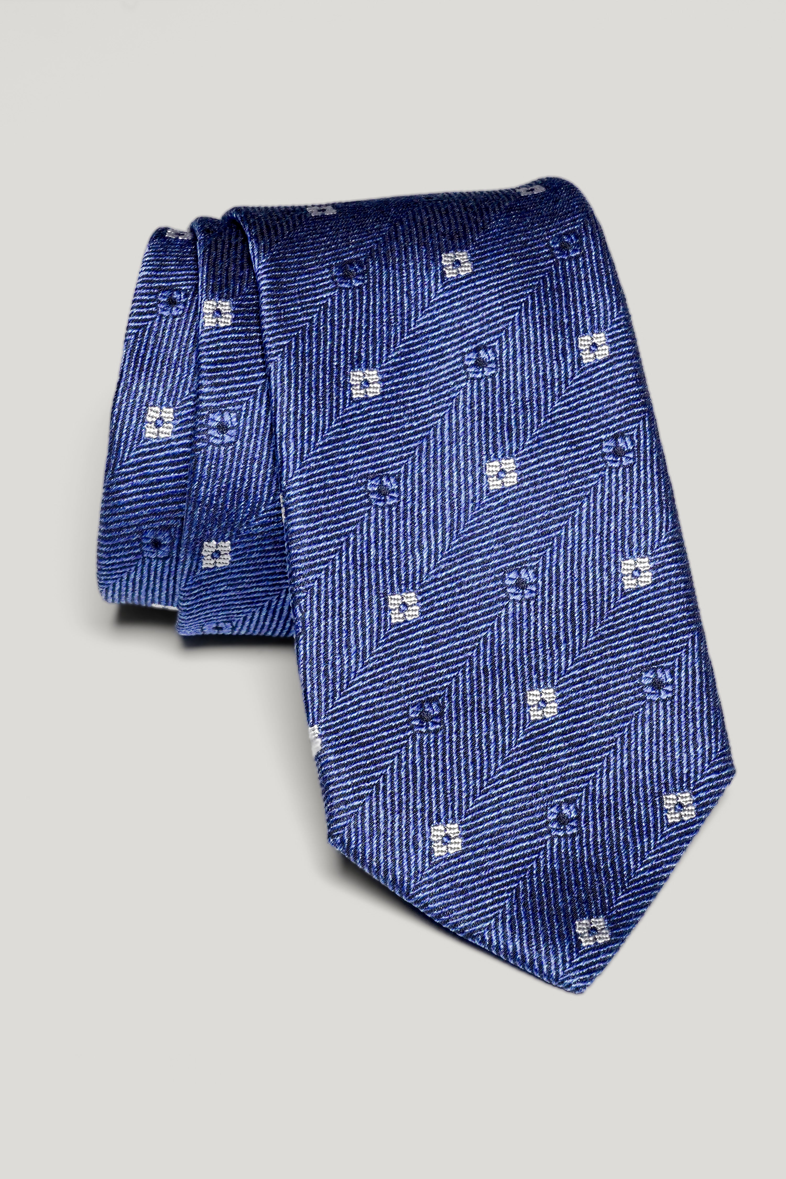 Alt view Blue Micro Pattern Weave Tie