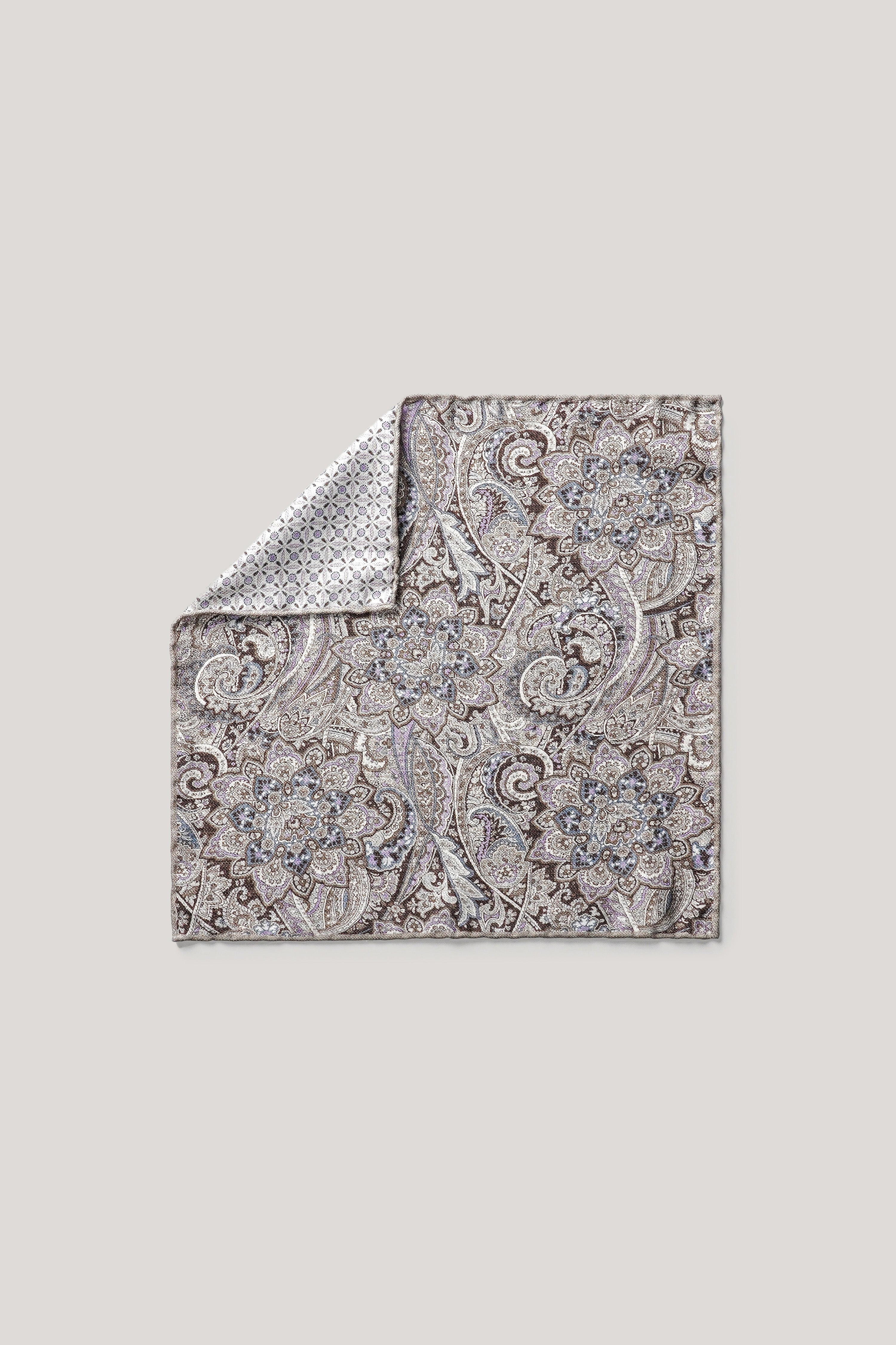 Alt view Sand Paisley Pocket Square