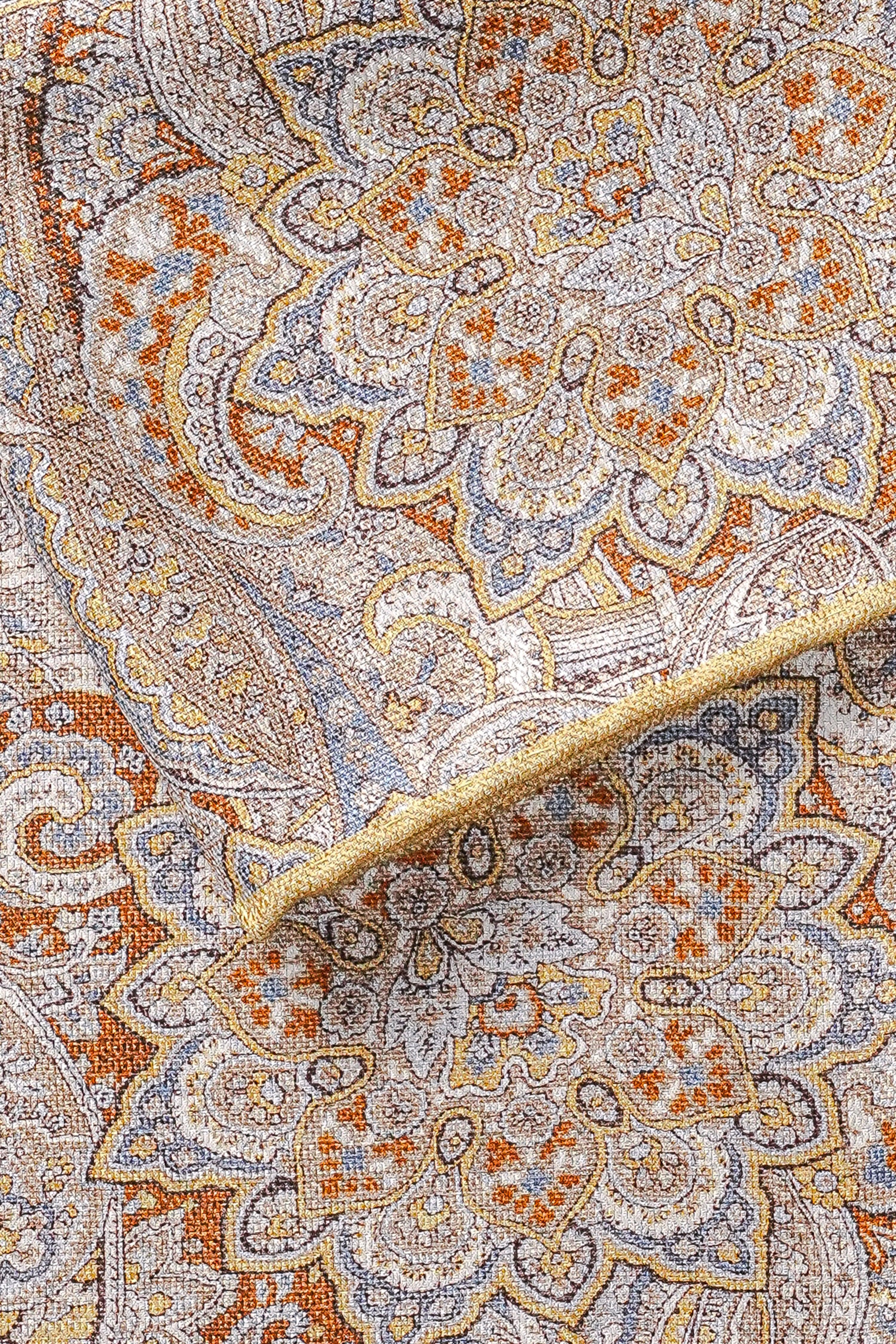 Alt view 3 Silk Paisley Pocket Square in Yellow