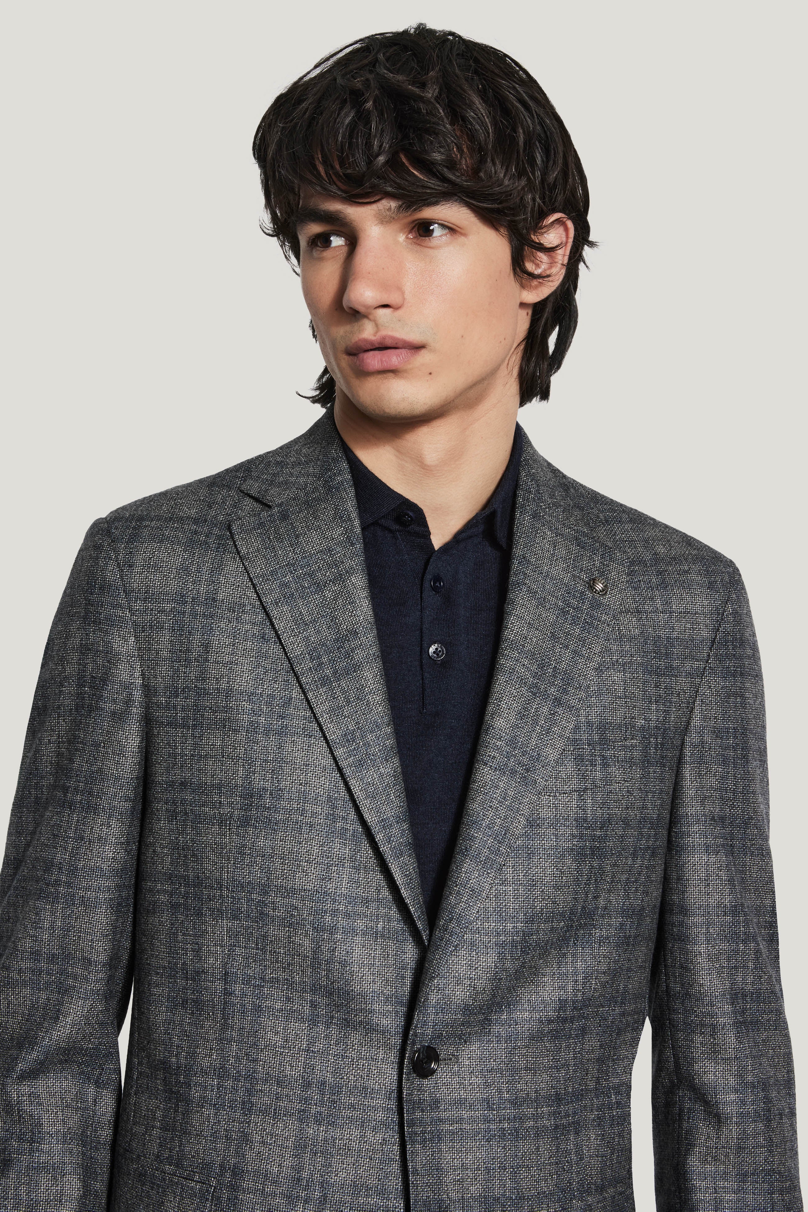Alt view 1 Grey Plaid Blazer