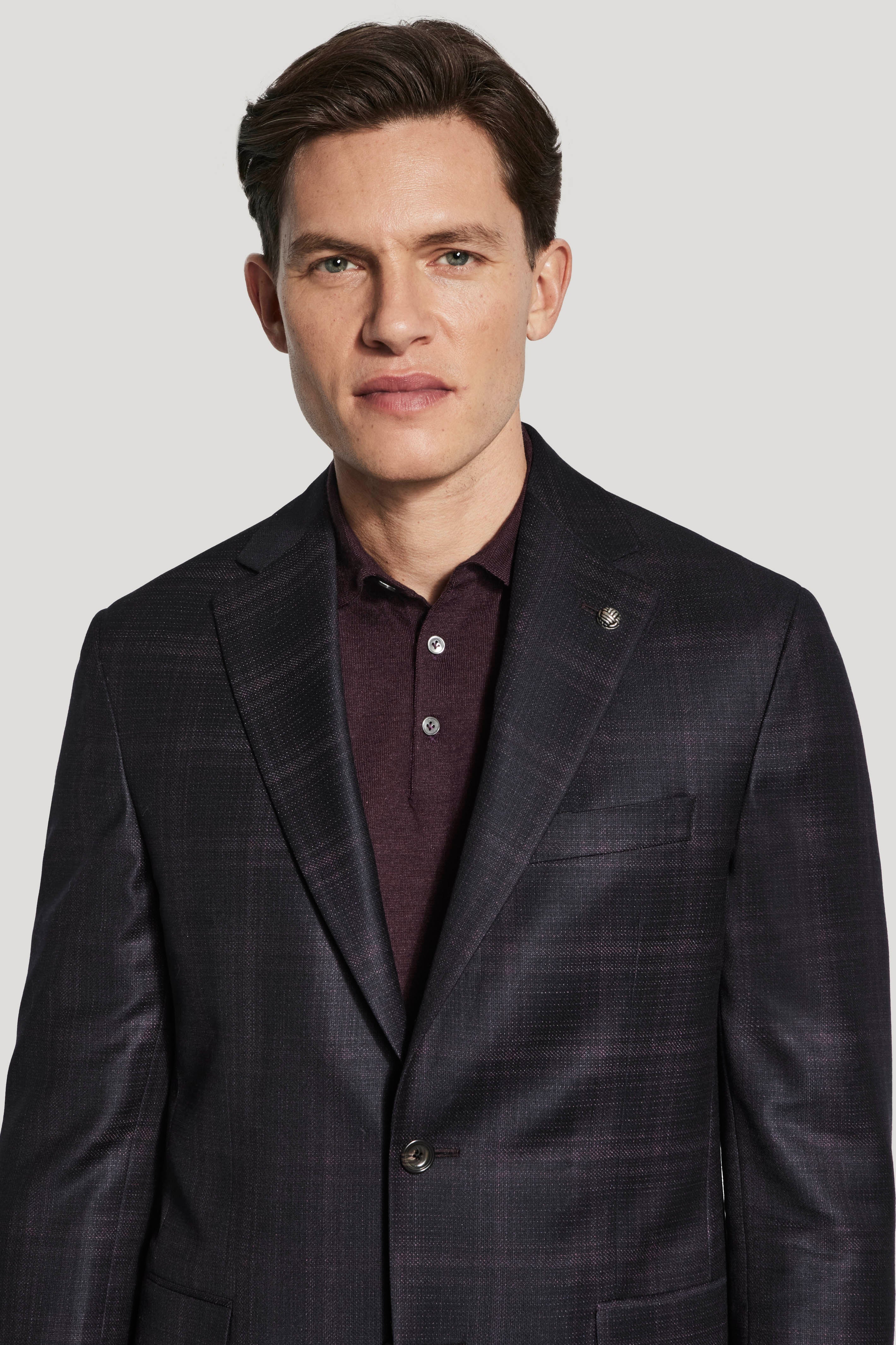 Alt view 1 Burgundy Plaid Blazer