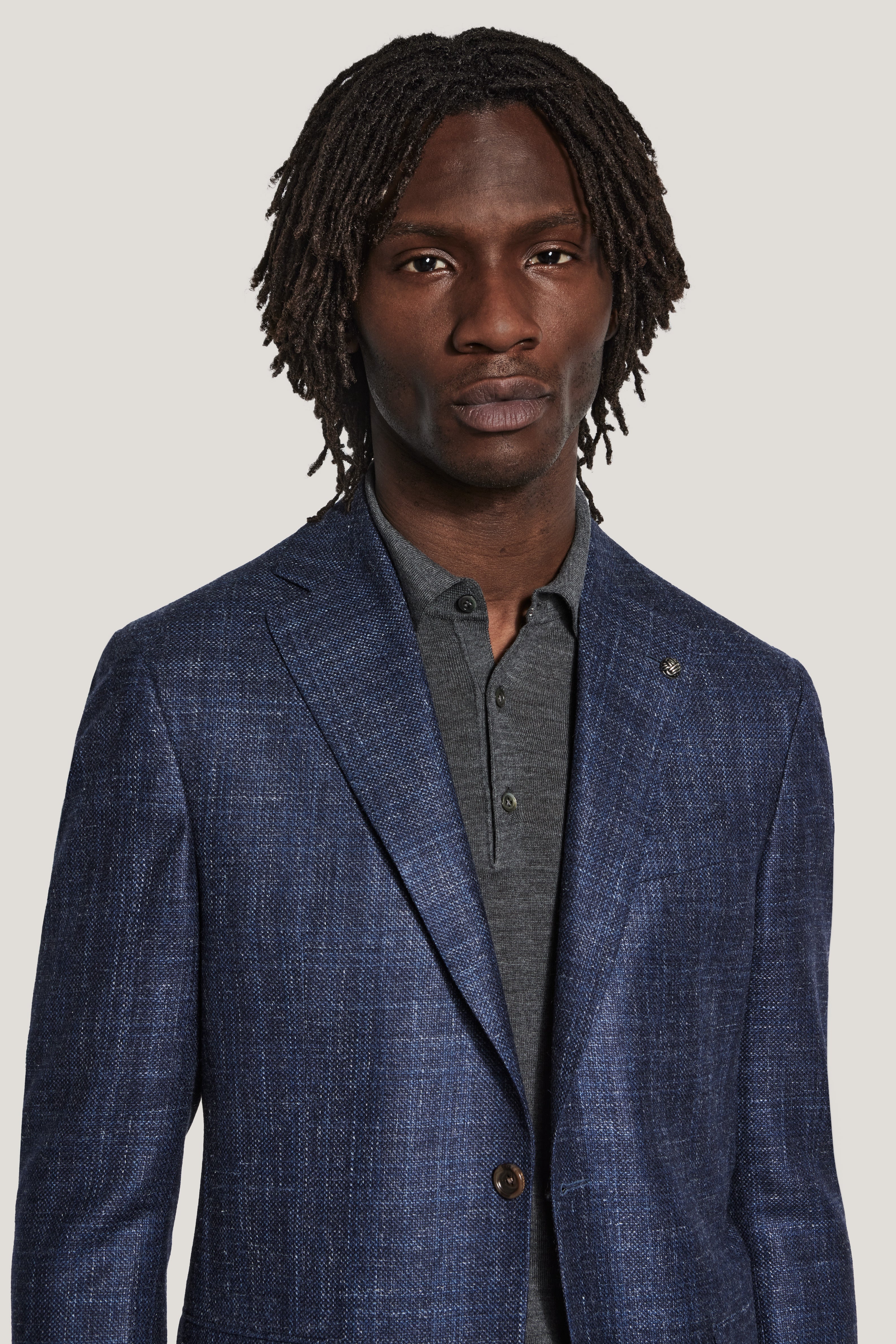 Alt view 1 Medium Blue Weave Melange Blazer