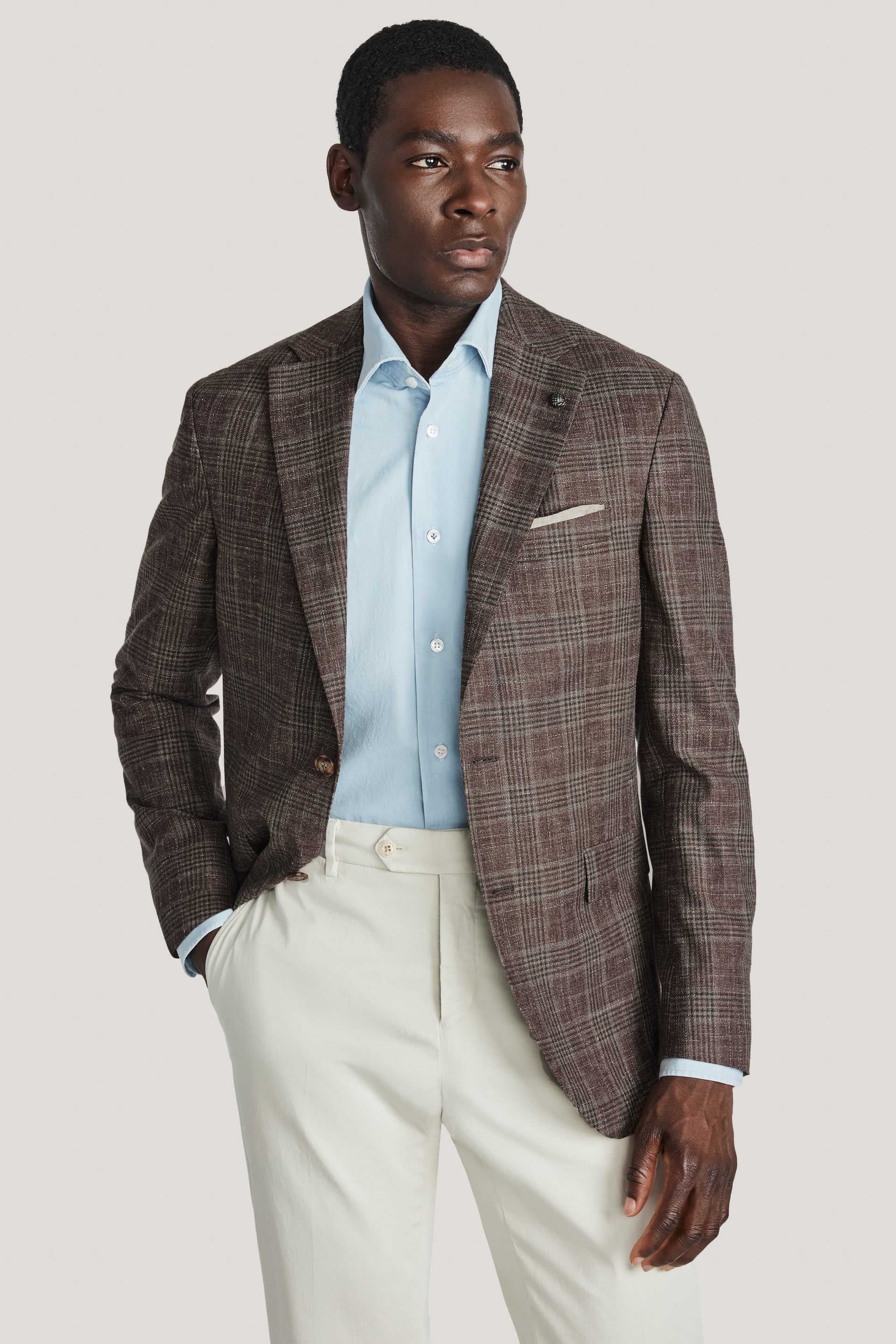 Midland Brown Plaid Blazer Midland Brown Plaid Blazer