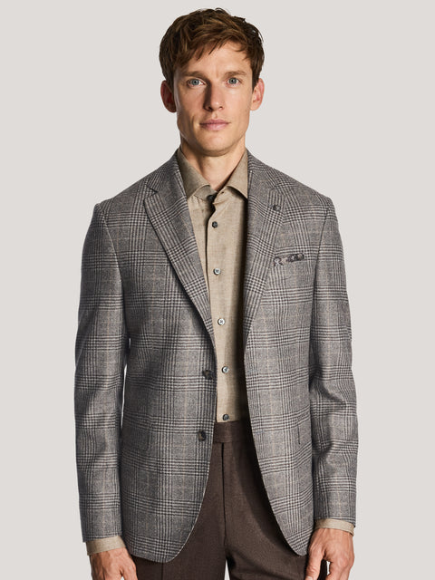 Midland Taupe Plaid Blazer